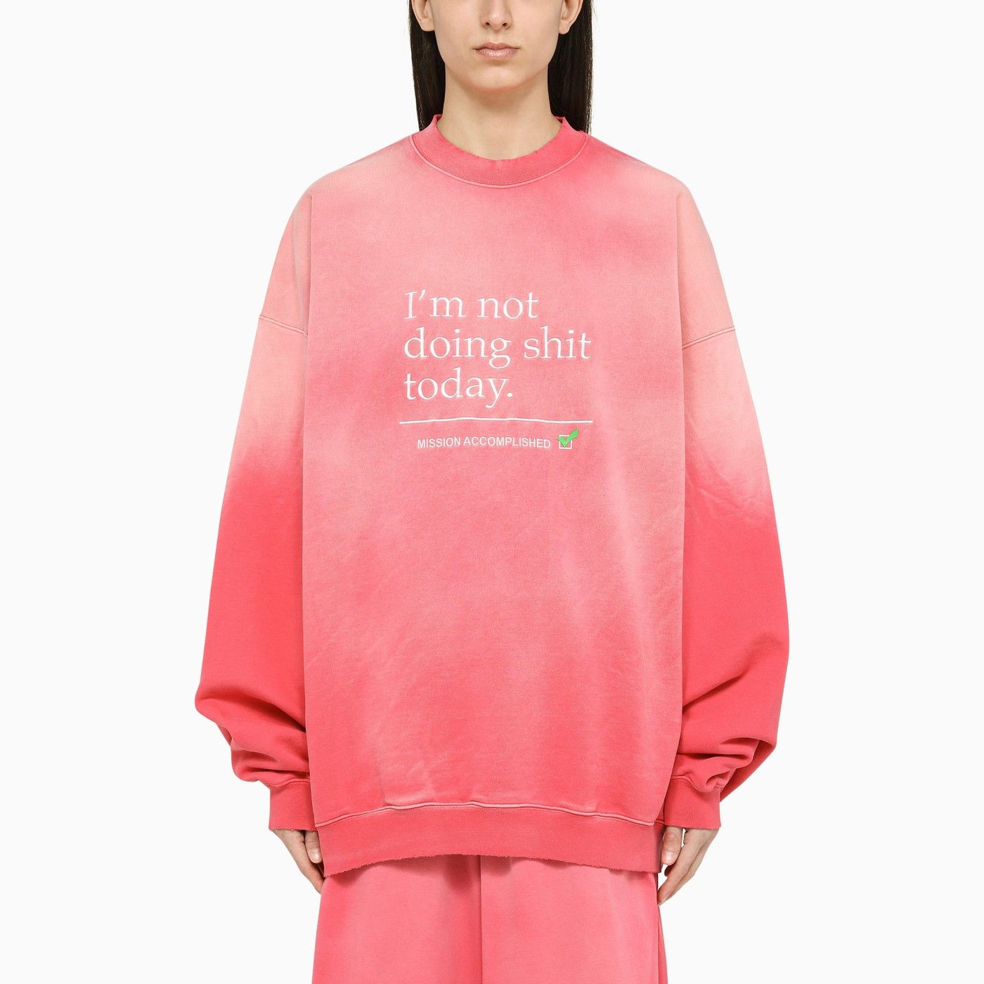Vetements o1d2blof0623 Sweatshirt in Pink Size S / US 4 / IT 40 - 1 Thumbnail