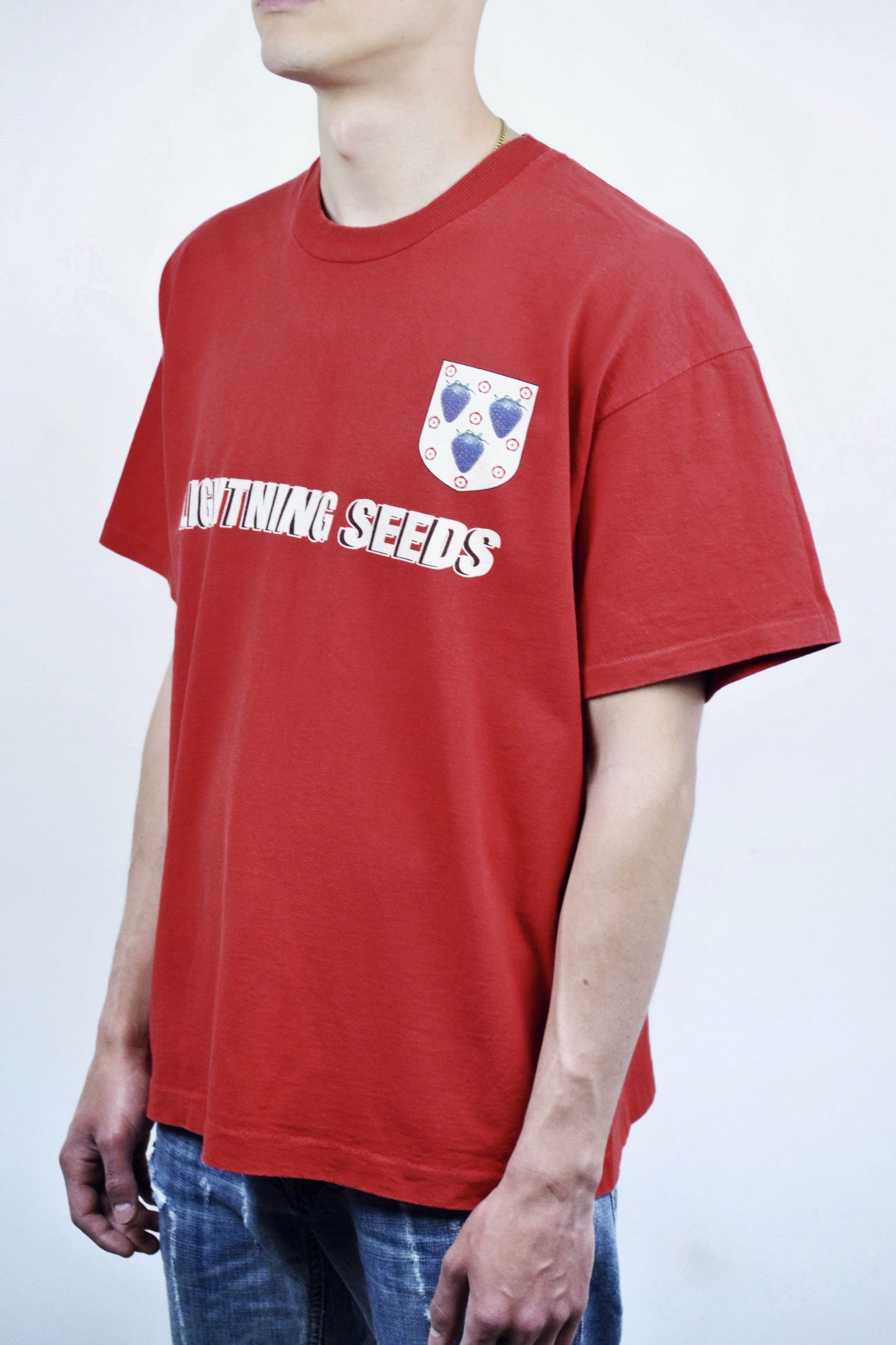 Band Tees 90s Vintage 1994 Lightning Seeds Jollification Rock T-Shirt Size US XL / EU 56 / 4 - 3 Thumbnail