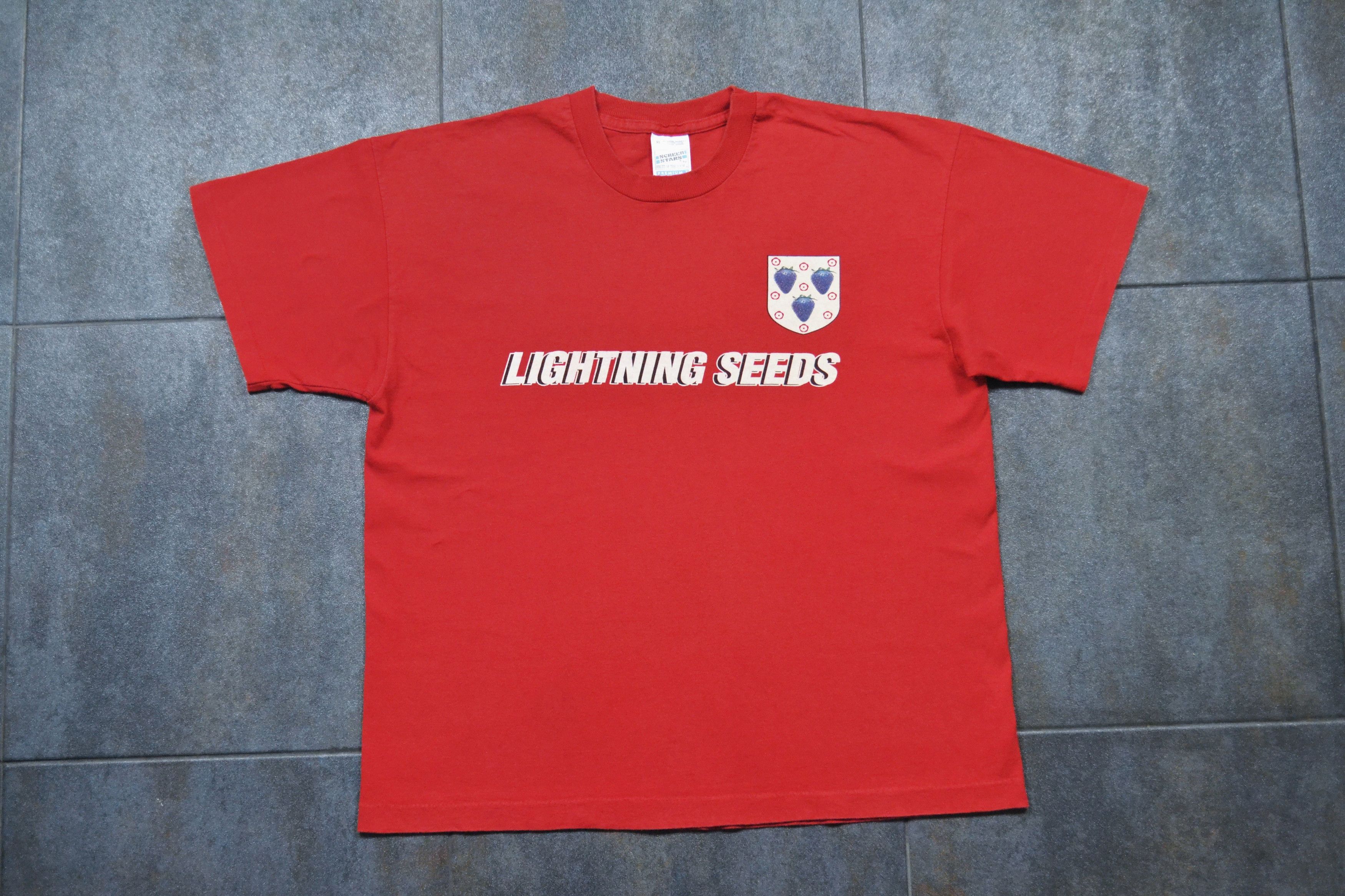 Band Tees 90s Vintage 1994 Lightning Seeds Jollification Rock T-Shirt Size US XL / EU 56 / 4 - 5 Thumbnail