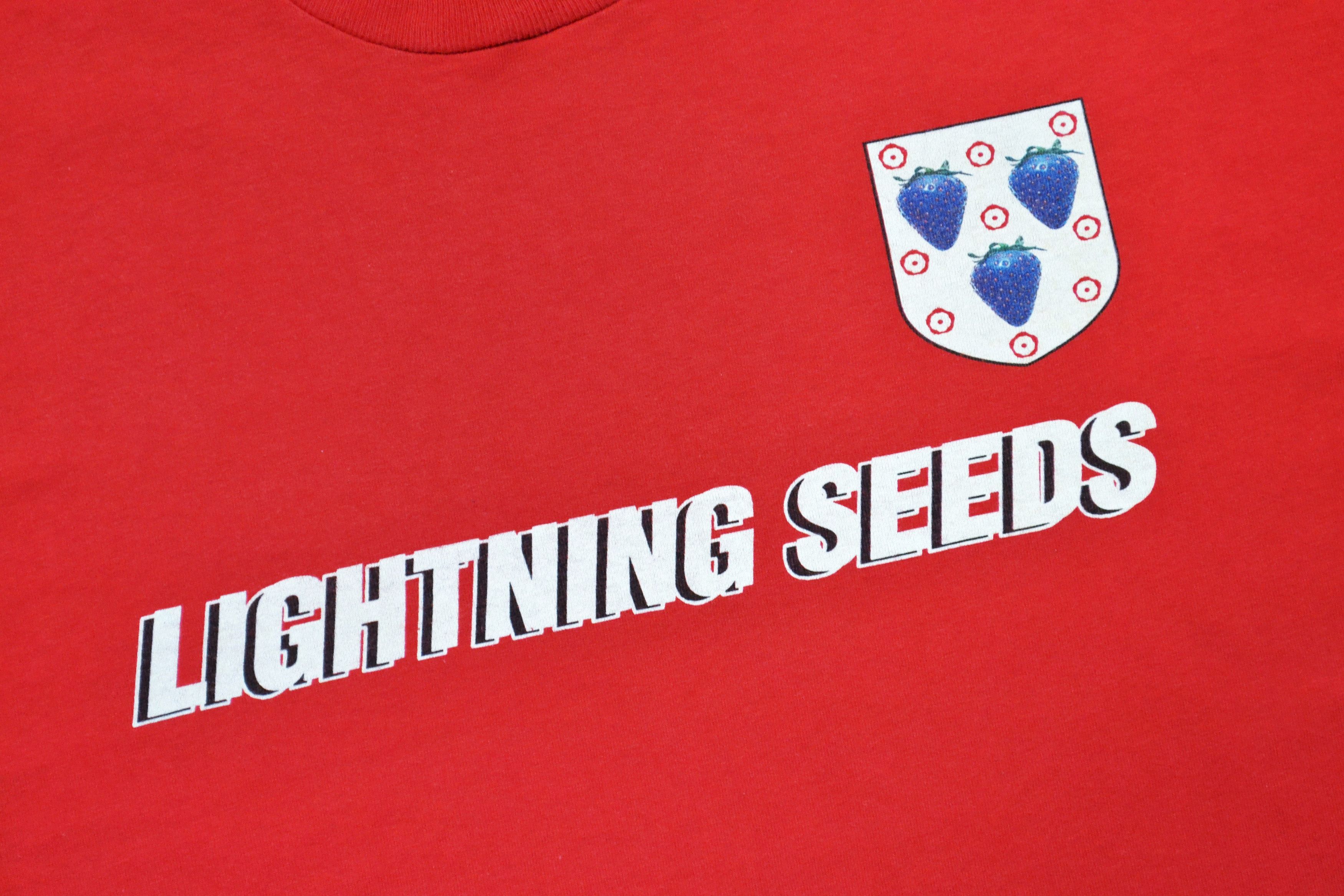 Band Tees 90s Vintage 1994 Lightning Seeds Jollification Rock T-Shirt Size US XL / EU 56 / 4 - 7 Thumbnail