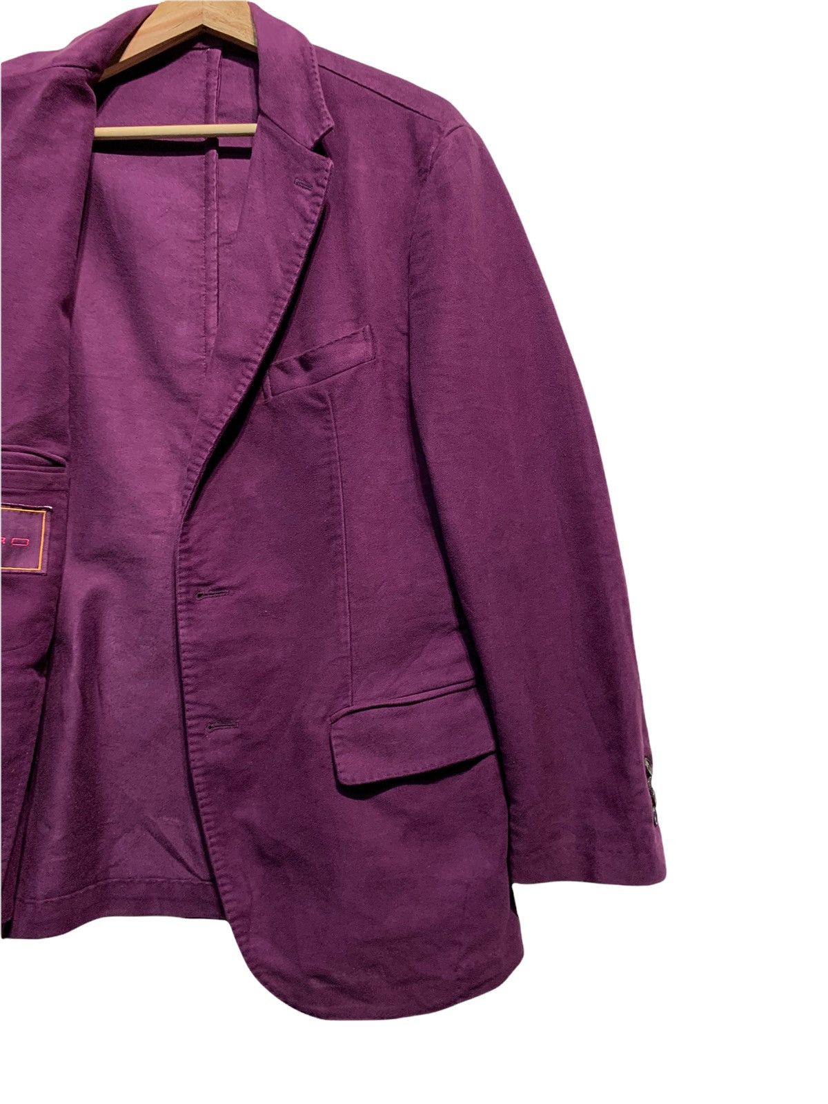 Etro 🔥ETRO PURPLE MOLESKIN MENS CASUAL JACKETS Size US L / EU 52-54 / 3 - 3 Thumbnail