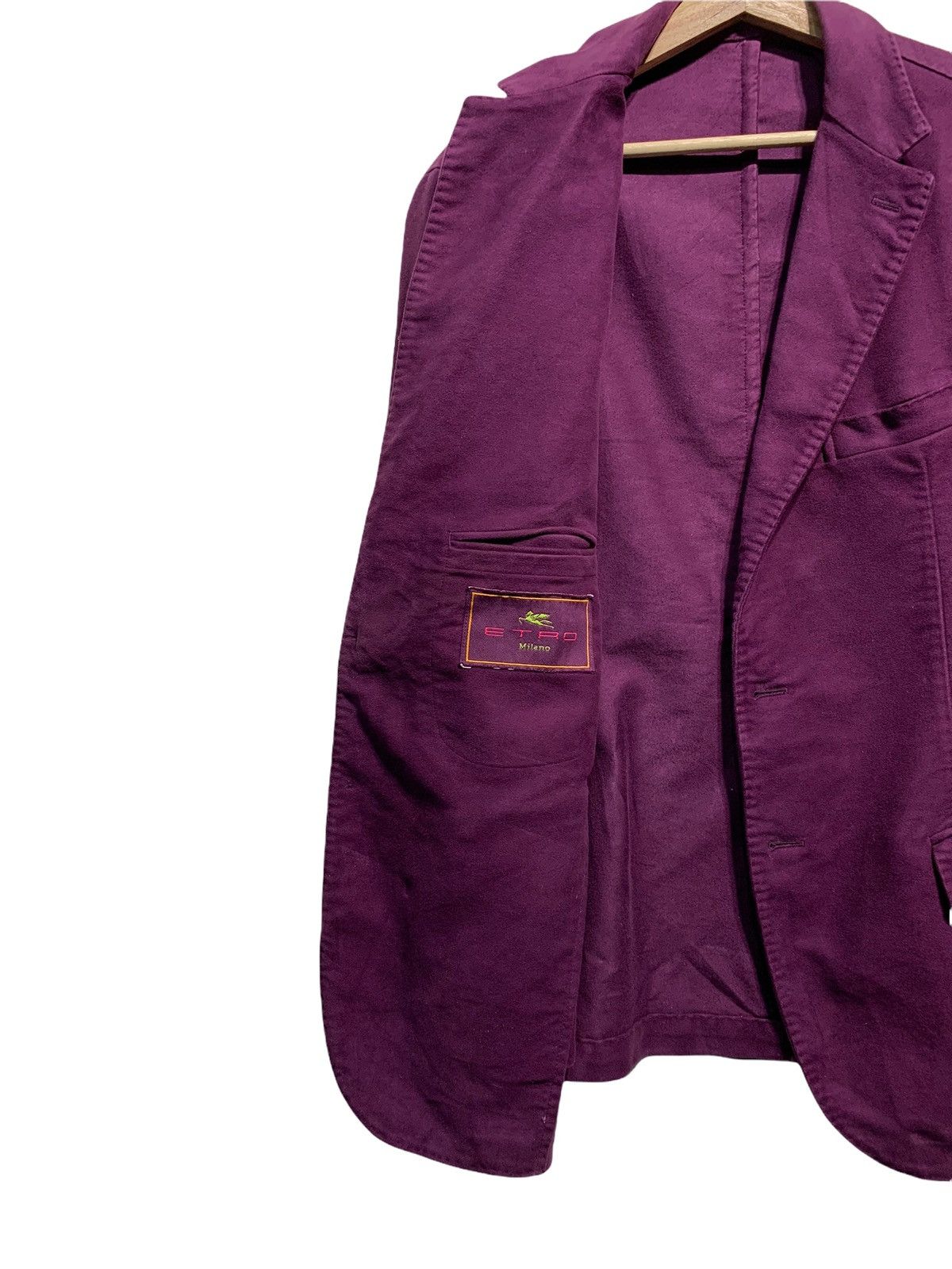 Etro 🔥ETRO PURPLE MOLESKIN MENS CASUAL JACKETS Size US L / EU 52-54 / 3 - 2 Thumbnail