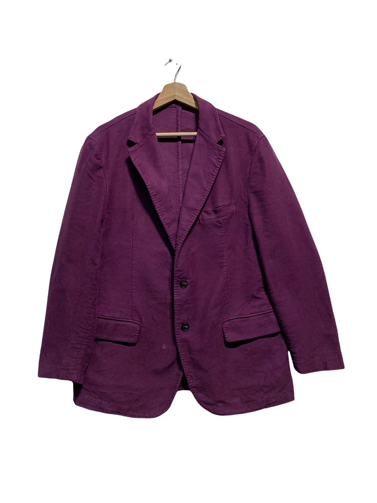 Etro 🔥ETRO PURPLE MOLESKIN MENS CASUAL JACKETS Size US L / EU 52-54 / 3 - 4 Thumbnail