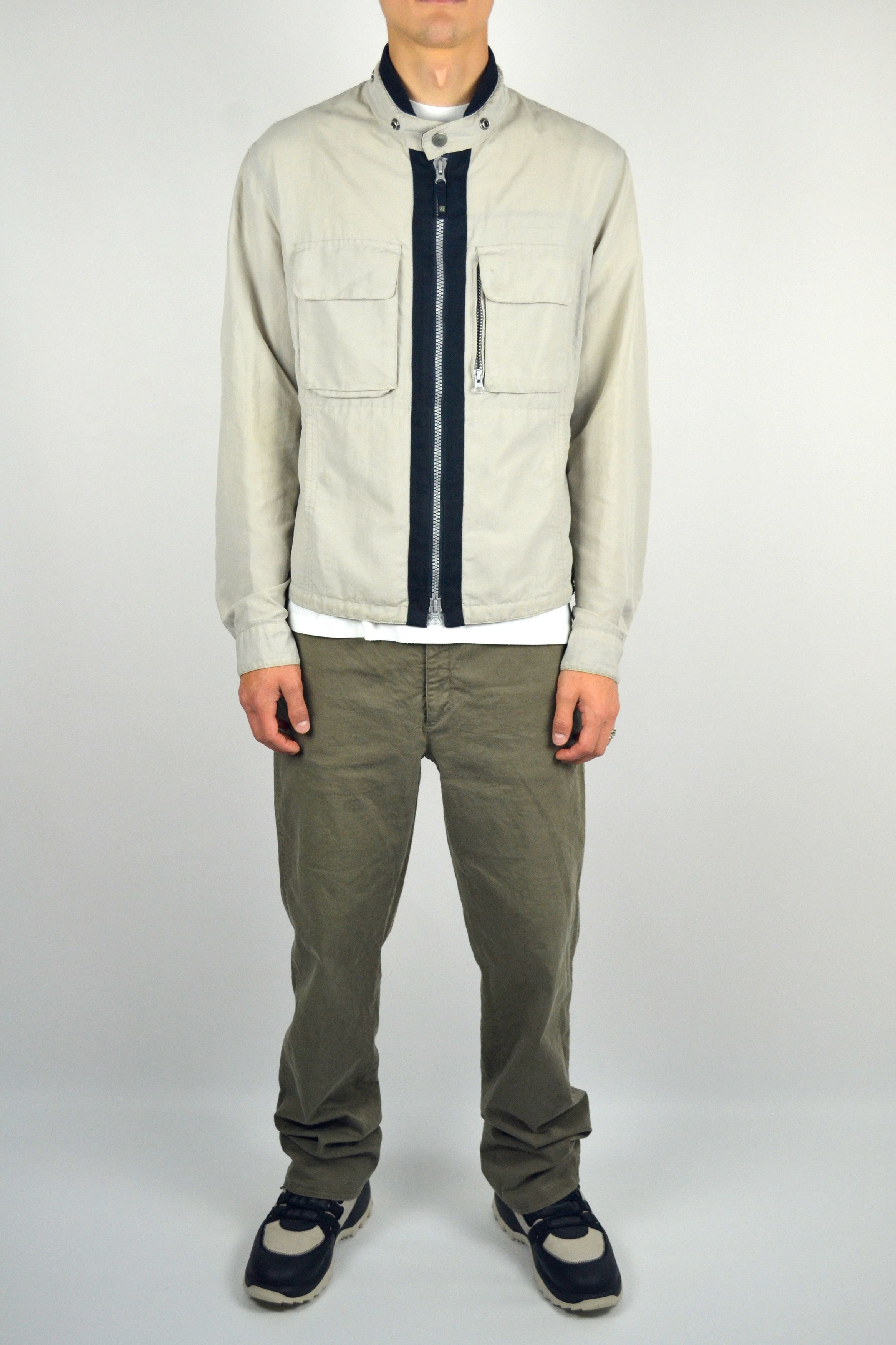 Armani Vintage Armani Jeans Cargo Parachute Aviation Nuylon Jacket Size US M / EU 48-50 / 2 - 5 Thumbnail