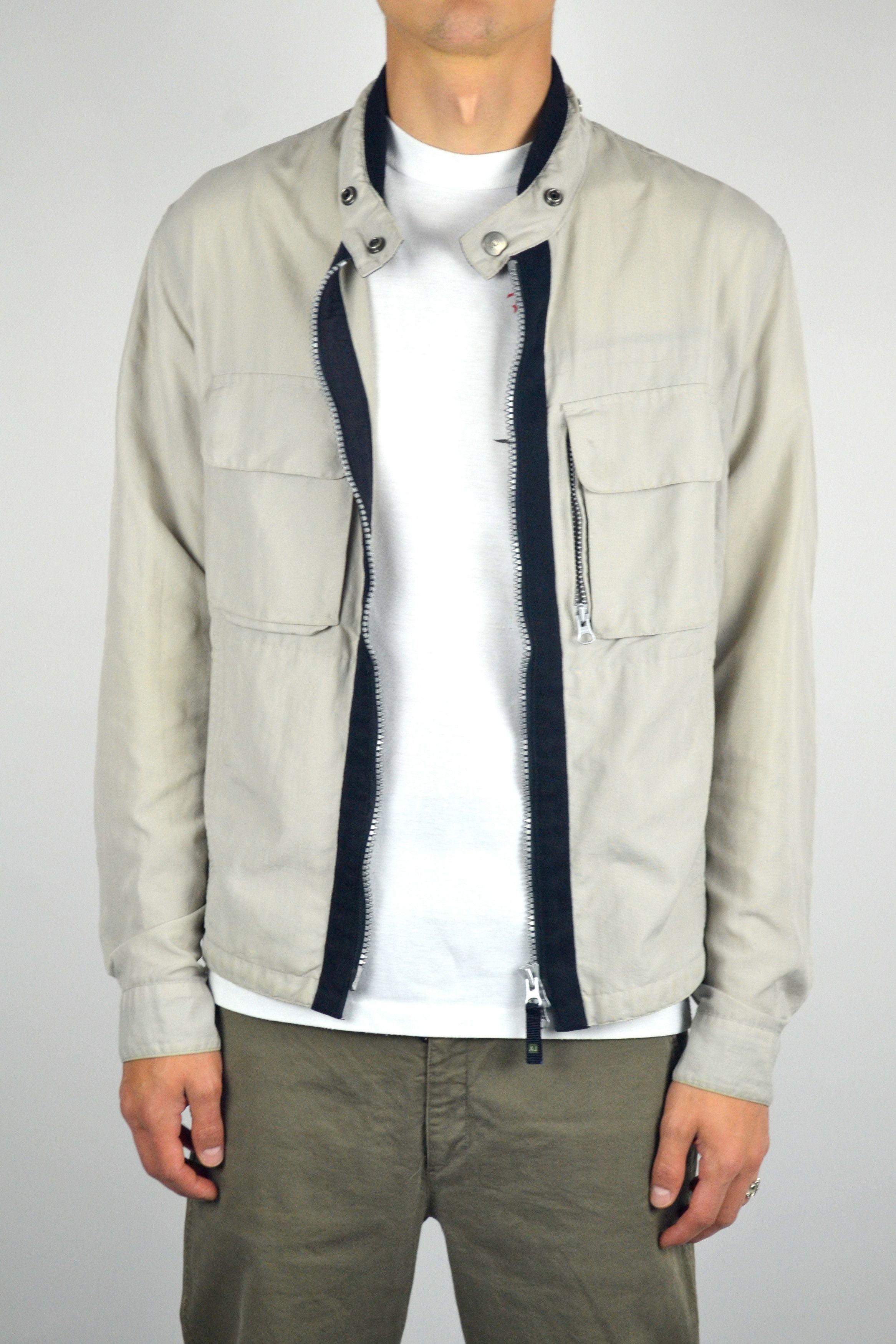 Armani Vintage Armani Jeans Cargo Parachute Aviation Nuylon Jacket Size US M / EU 48-50 / 2 - 2 Thumbnail