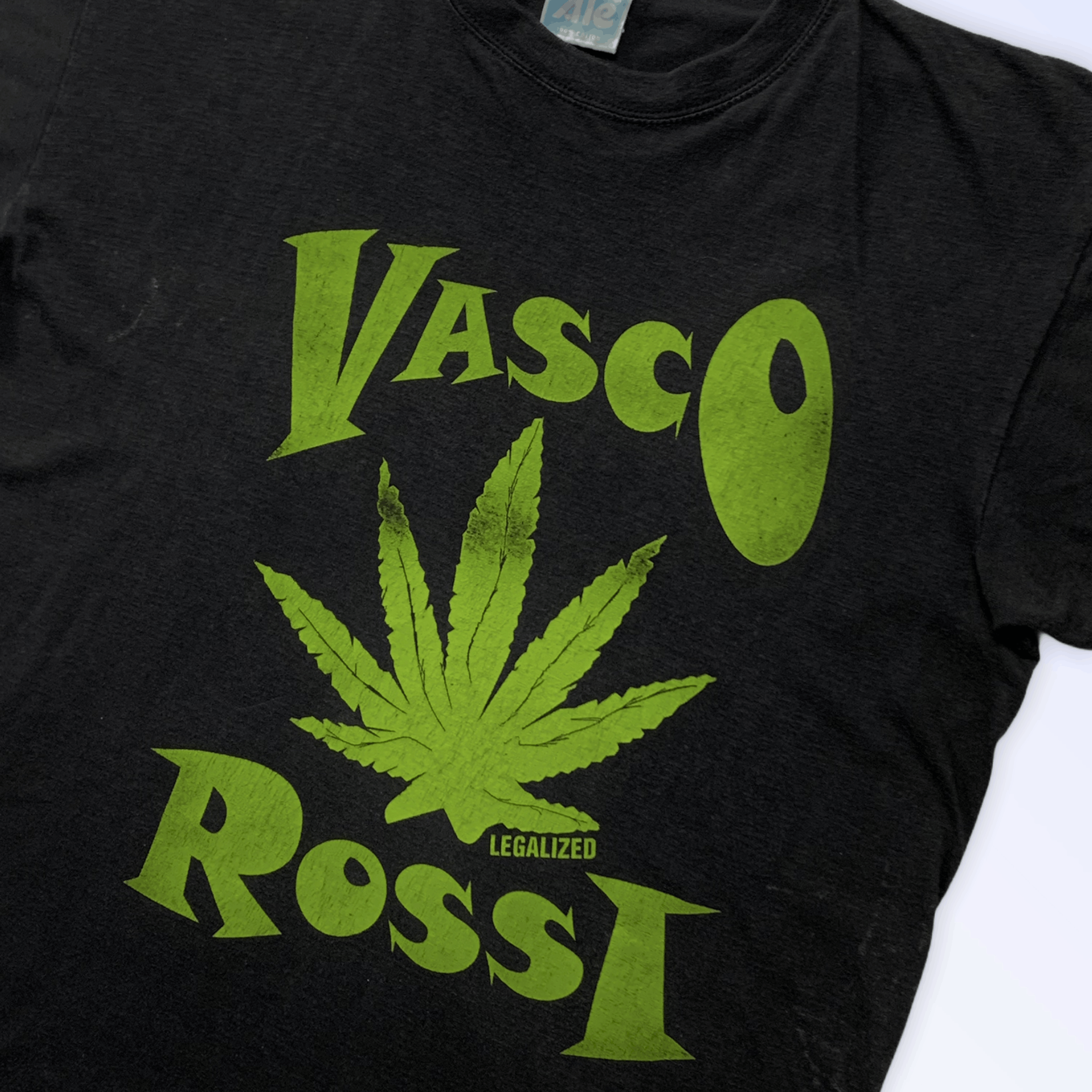 Band Tees Vintage 90s Vasco Rossi Legalized Weed Marijuana T-Shirt Size US M / EU 48-50 / 2 - 8 Thumbnail