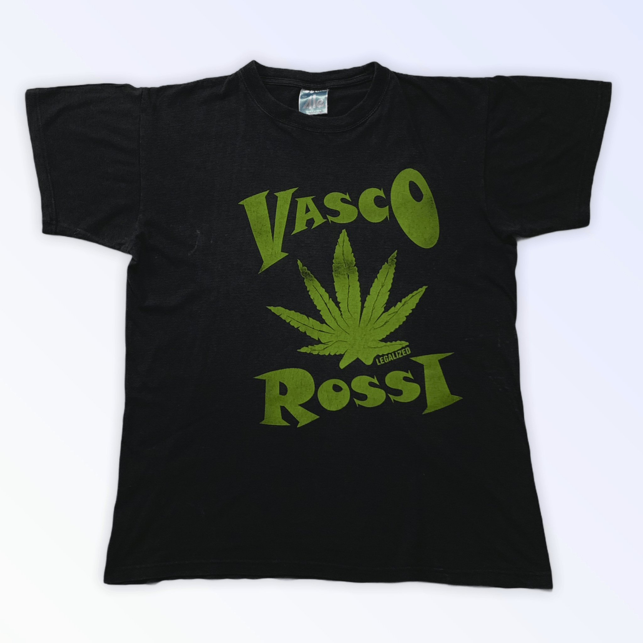 Band Tees Vintage 90s Vasco Rossi Legalized Weed Marijuana T-Shirt Size US M / EU 48-50 / 2 - 6 Thumbnail