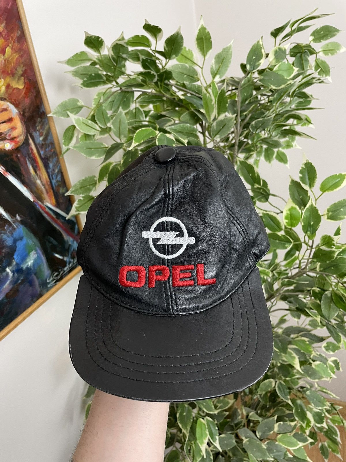 Leather Vintage Racing Dad Hat Genuine Leather Opel Logo Rare Hype Size ONE SIZE - 1 Thumbnail