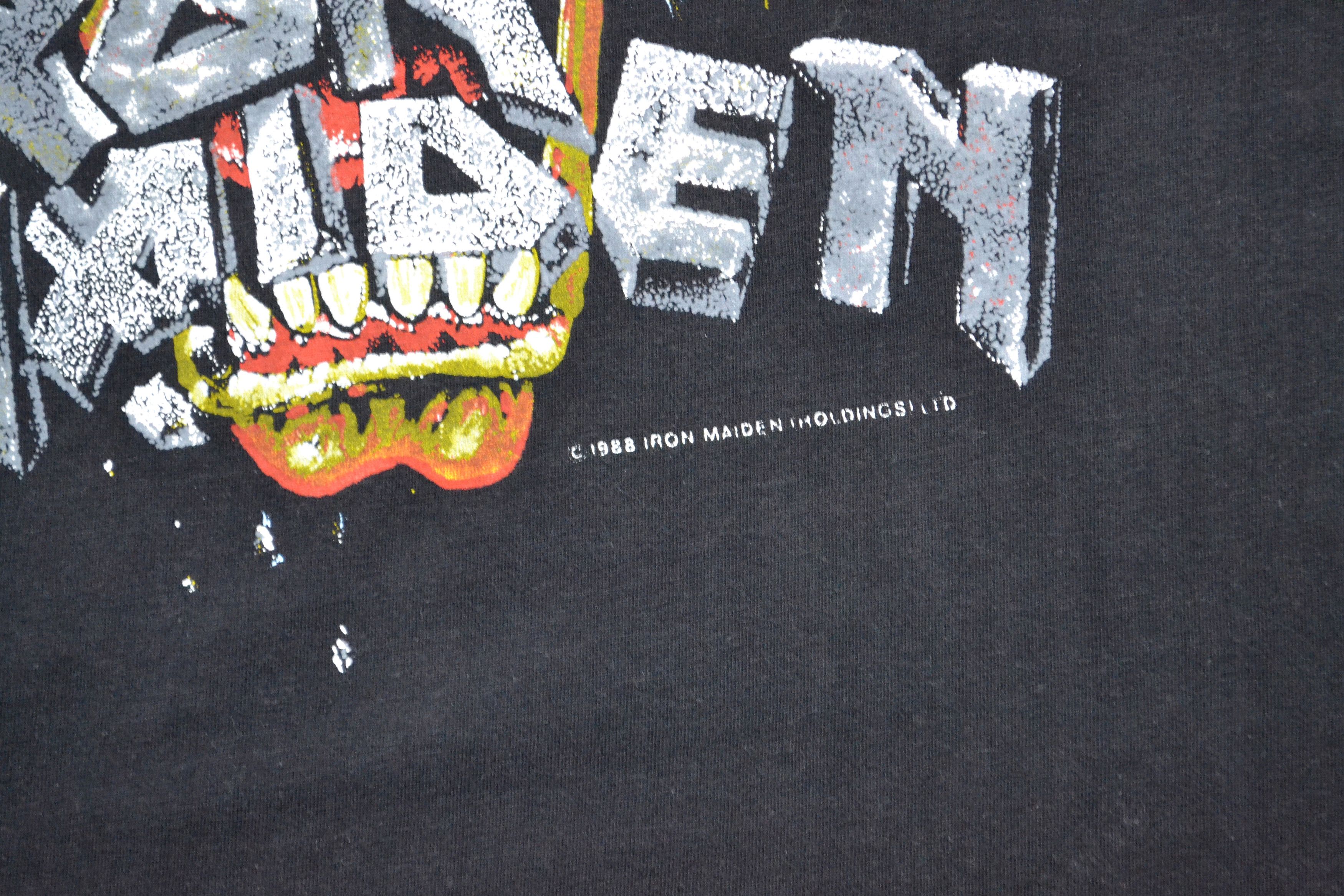 Vintage 80s Vintage 1988 Iron Maiden Seventh Son Scorpions Tour Tee Size US L / EU 52-54 / 3 - 5 Thumbnail