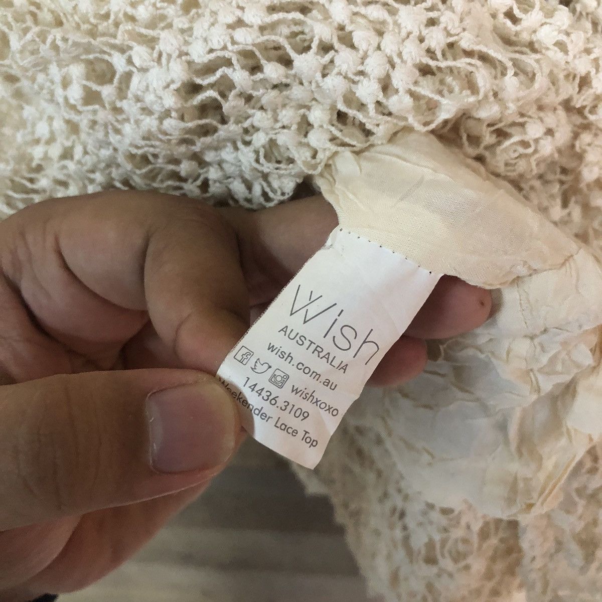 Homespun Knitwear Wish Mesh Net Crocher White Cardigan Knitwear #7171 Size L / US 10 / IT 46 - 11 Thumbnail