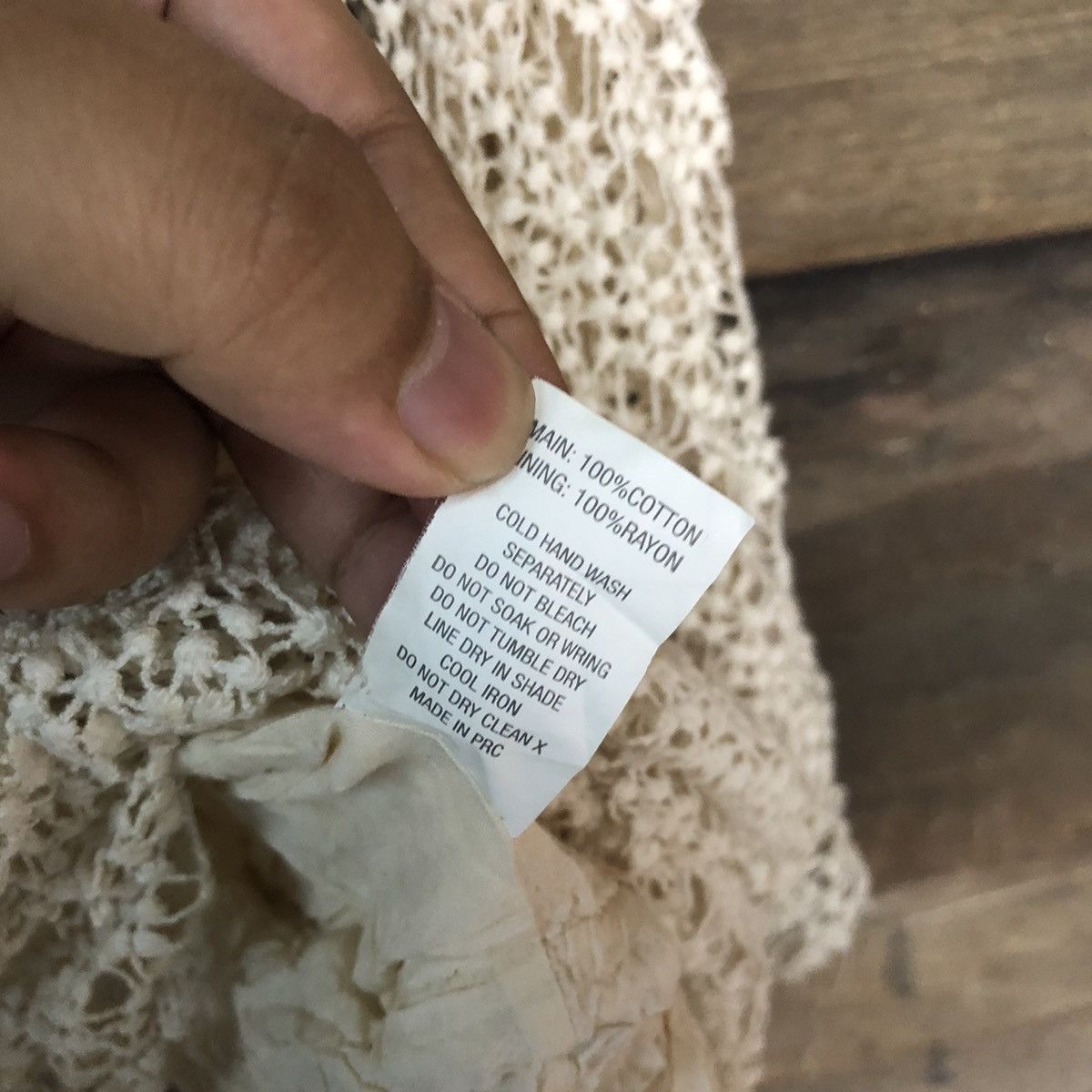 Homespun Knitwear Wish Mesh Net Crocher White Cardigan Knitwear #7171 Size L / US 10 / IT 46 - 12 Thumbnail