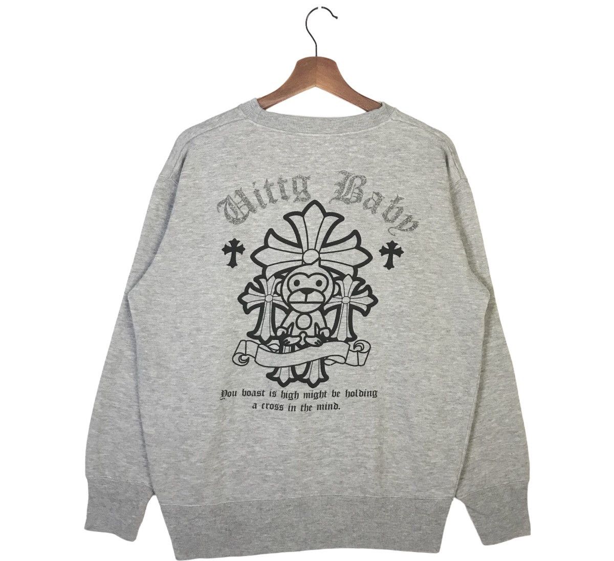 Japanese Brand Uittg Baby Chrome Hearts Parody Sweatshirt Size US L / EU 52-54 / 3 - 1 Thumbnail