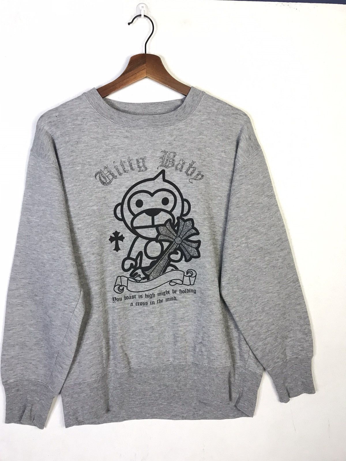 Japanese Brand Uittg Baby Chrome Hearts Parody Sweatshirt Size US L / EU 52-54 / 3 - 4 Thumbnail