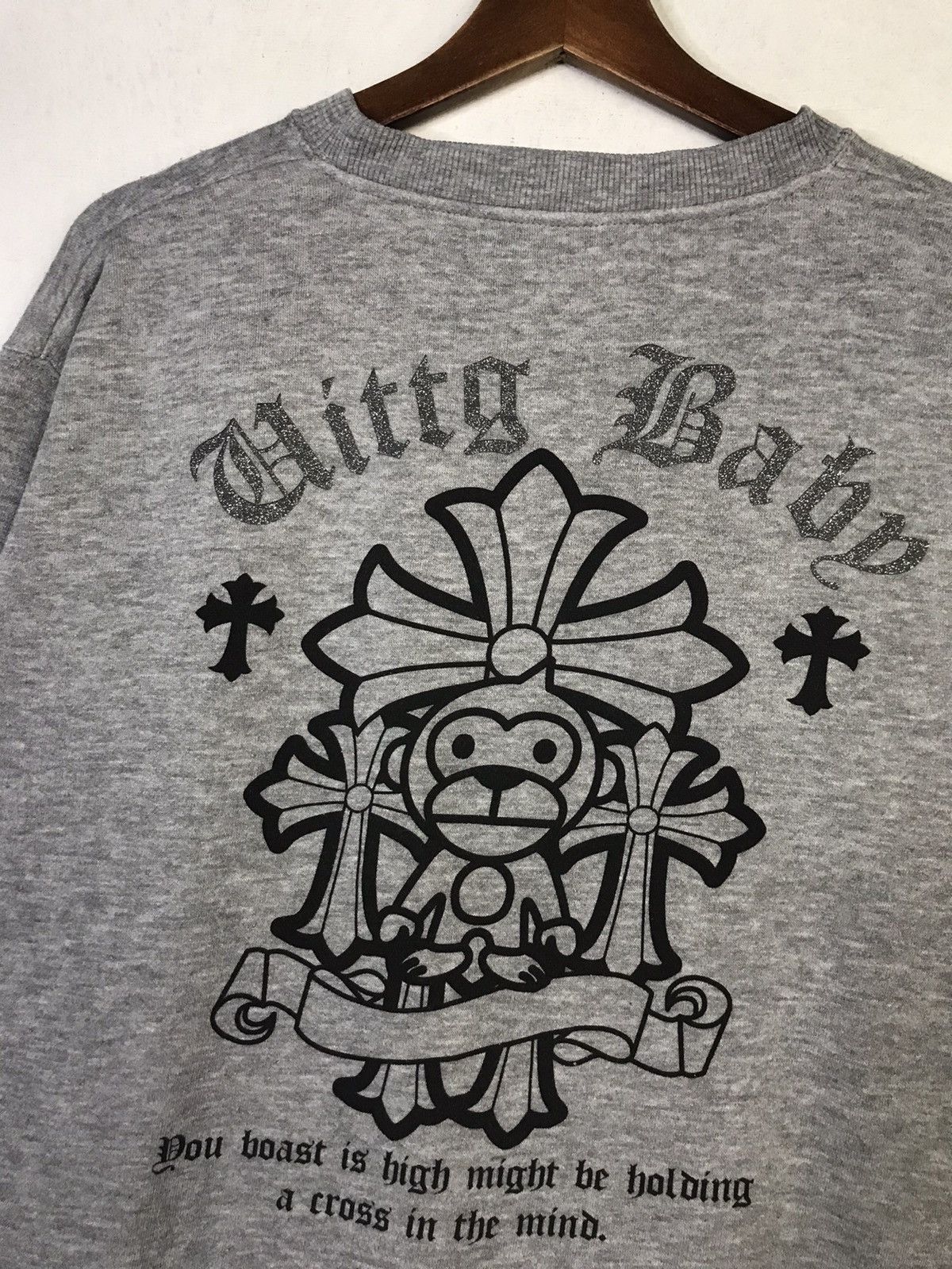 Japanese Brand Uittg Baby Chrome Hearts Parody Sweatshirt Size US L / EU 52-54 / 3 - 3 Thumbnail