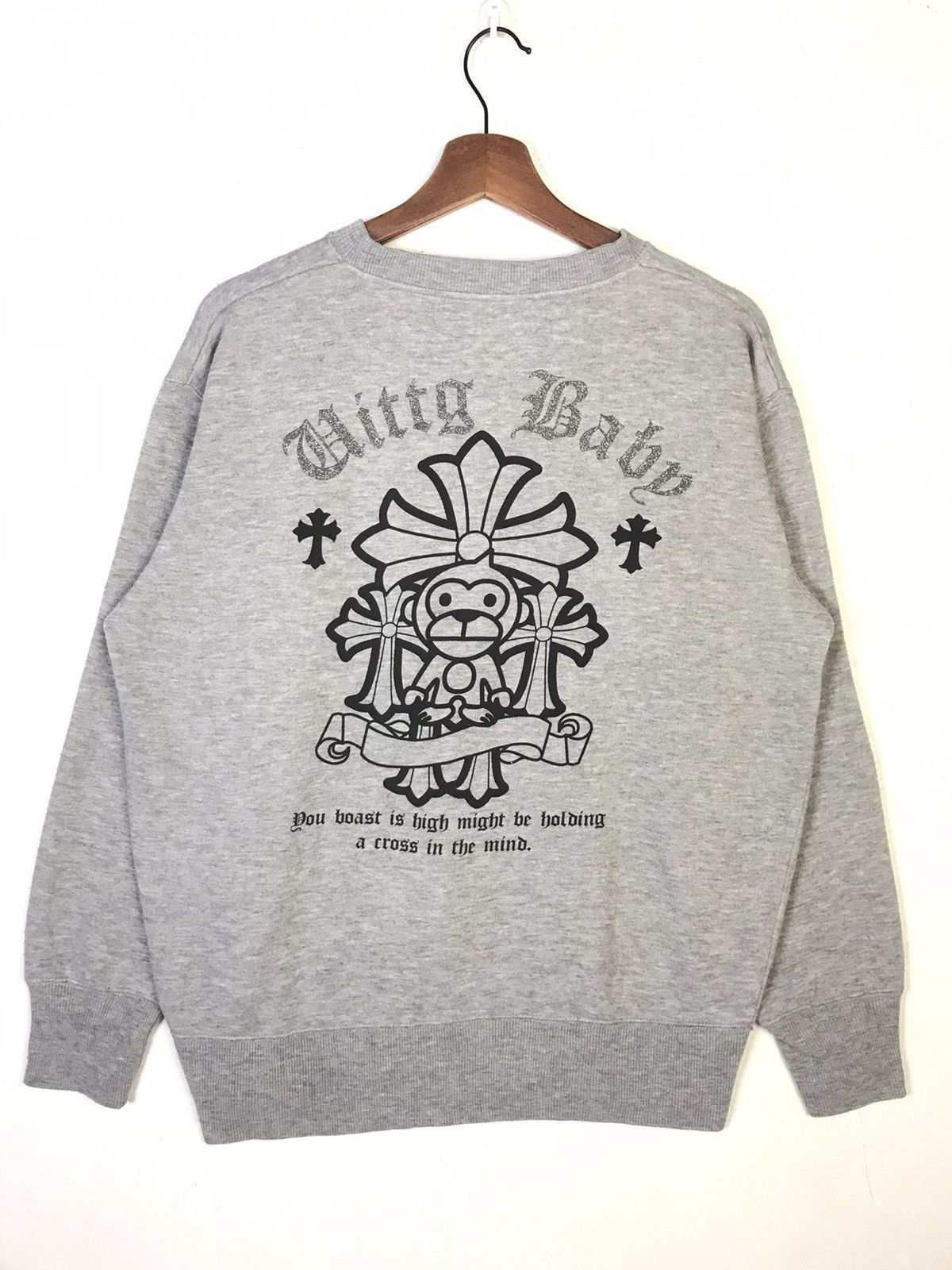 Japanese Brand Uittg Baby Chrome Hearts Parody Sweatshirt Size US L / EU 52-54 / 3 - 2 Thumbnail