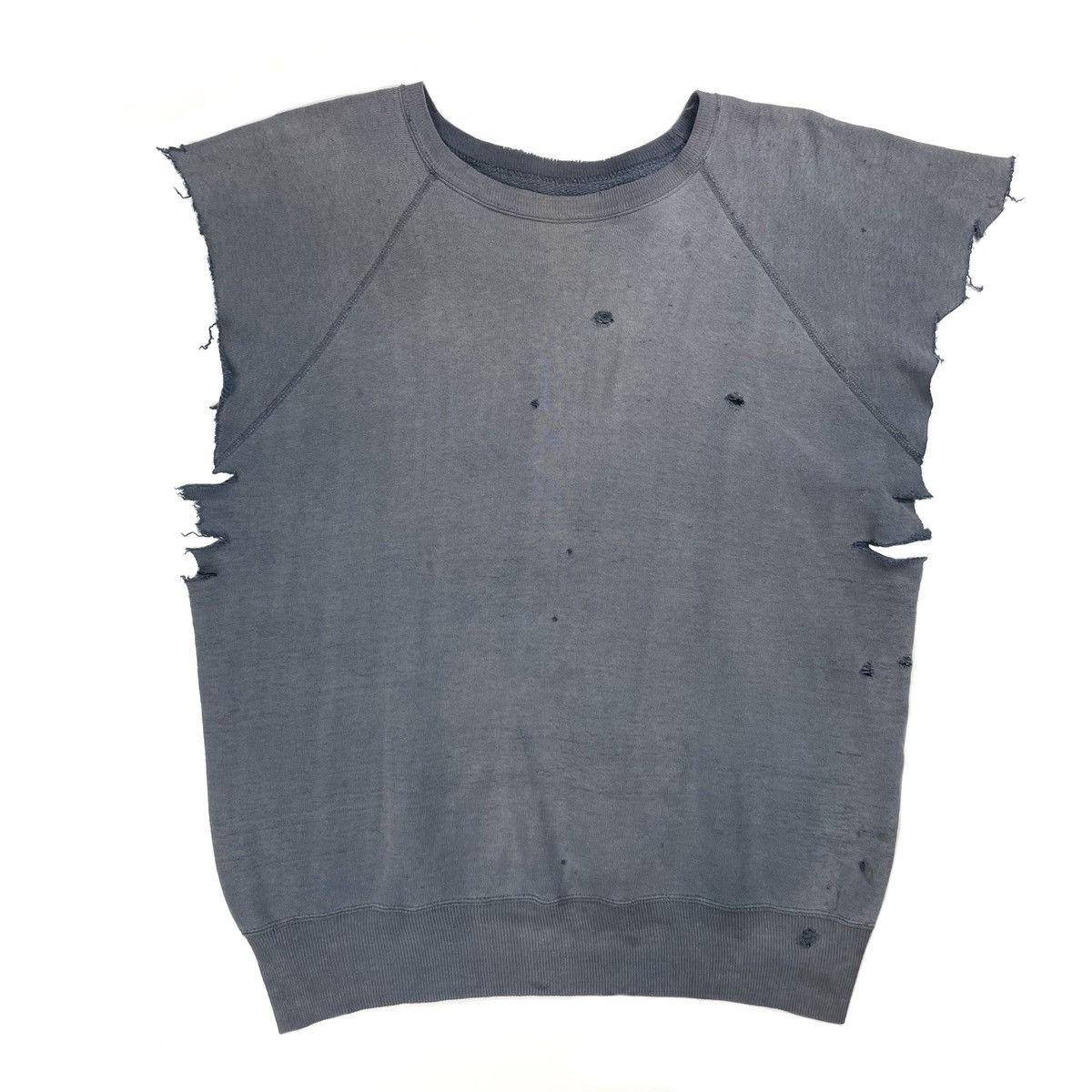 Vintage VINTAGE THRASHED FADED CUTOFF SWEATSHIRT Size US L / EU 52-54 / 3 - 2 Thumbnail