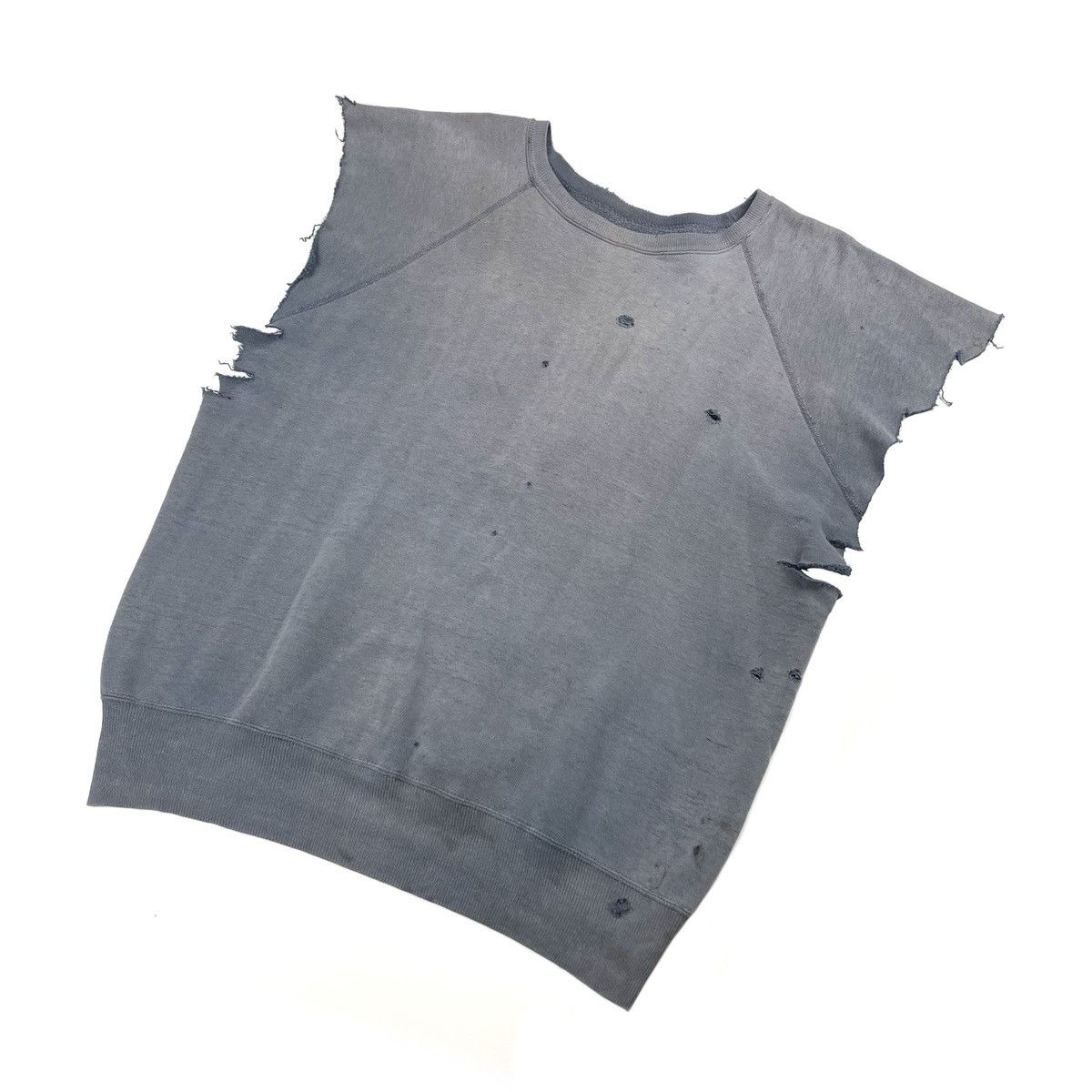 Vintage VINTAGE THRASHED FADED CUTOFF SWEATSHIRT Size US L / EU 52-54 / 3 - 7 Thumbnail