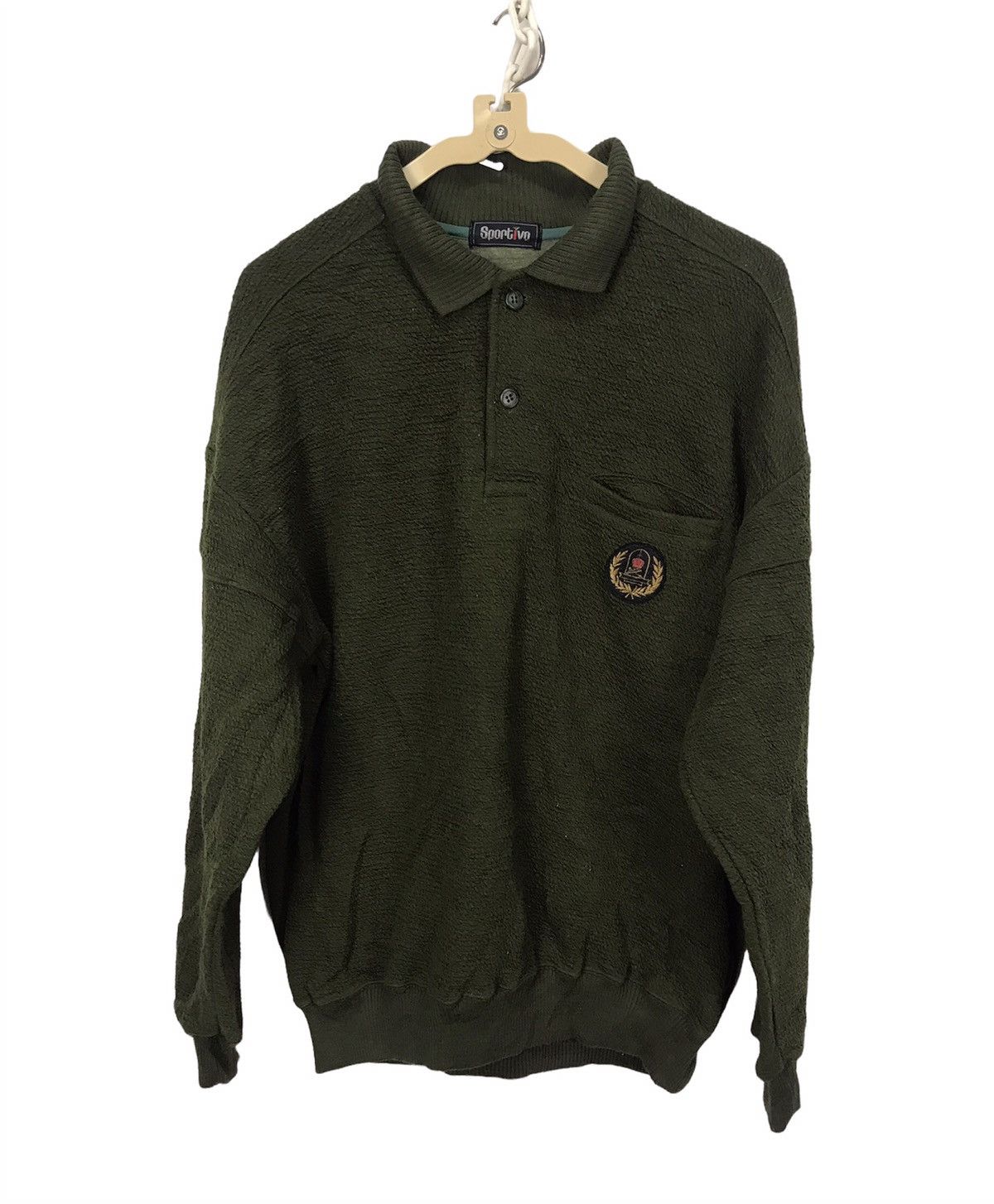 Japanese Brand × Vintage Vintage sweatshirt half button single pocket by sportivo Size US M / EU 48-50 / 2 - 1 Thumbnail