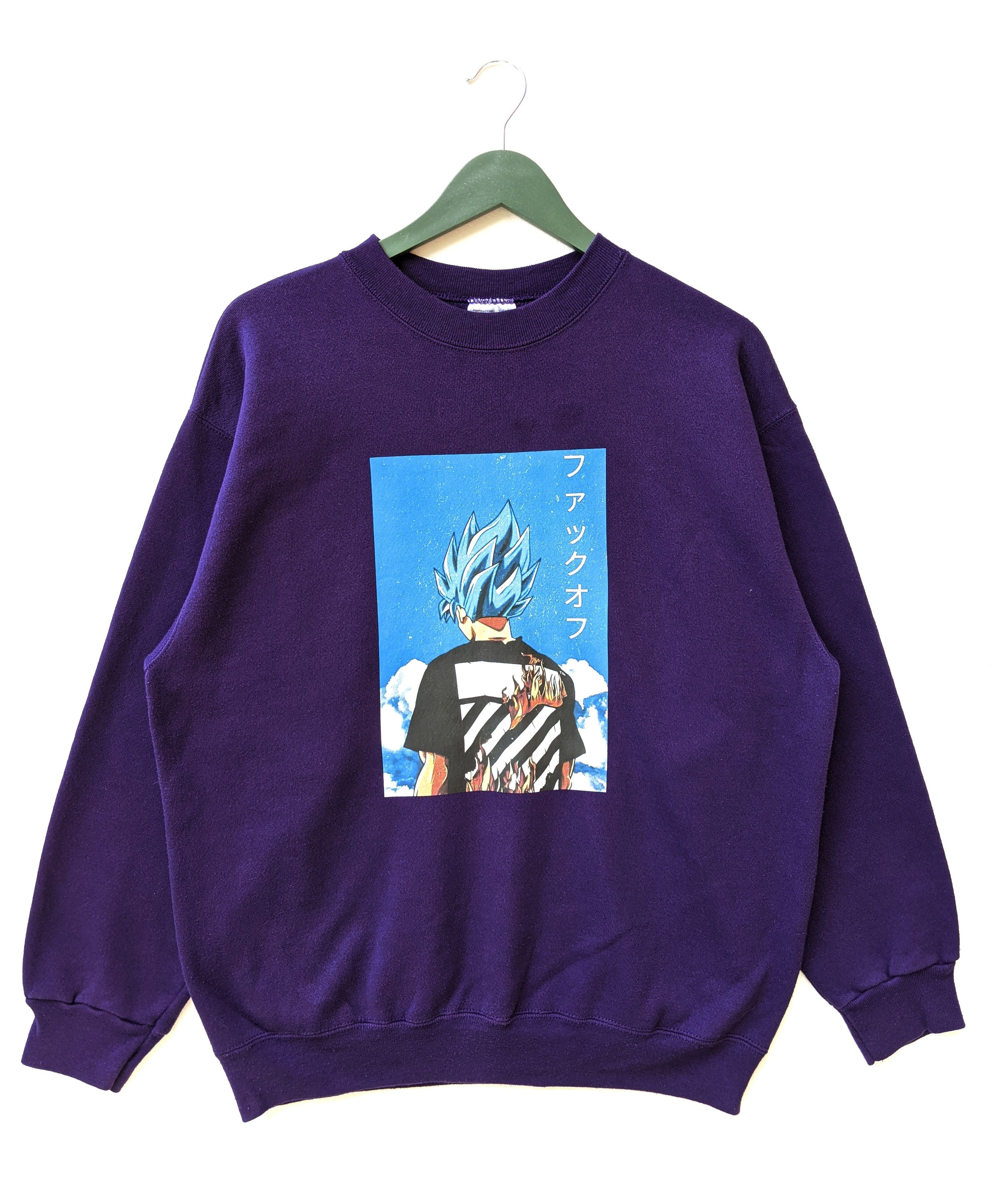 Anime × Cartoon Network × Tultex Vintage Tultex Iron On Dragon Ball Print Sweatshirt Size US L / EU 52-54 / 3 - 1 Thumbnail