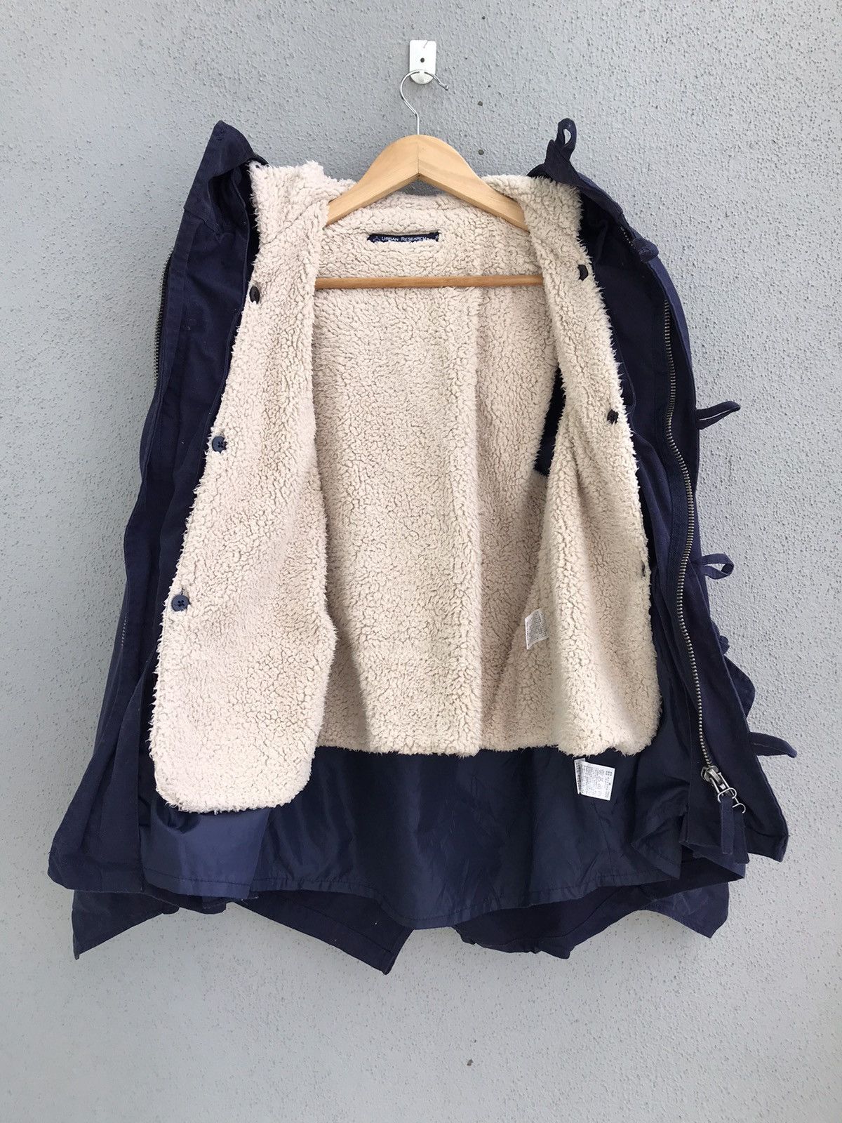 Japanese Brand Urban Research Japan Navy Blue Parka Jacket Fur Hoodie Size US S / EU 44-46 / 1 - 7 Thumbnail
