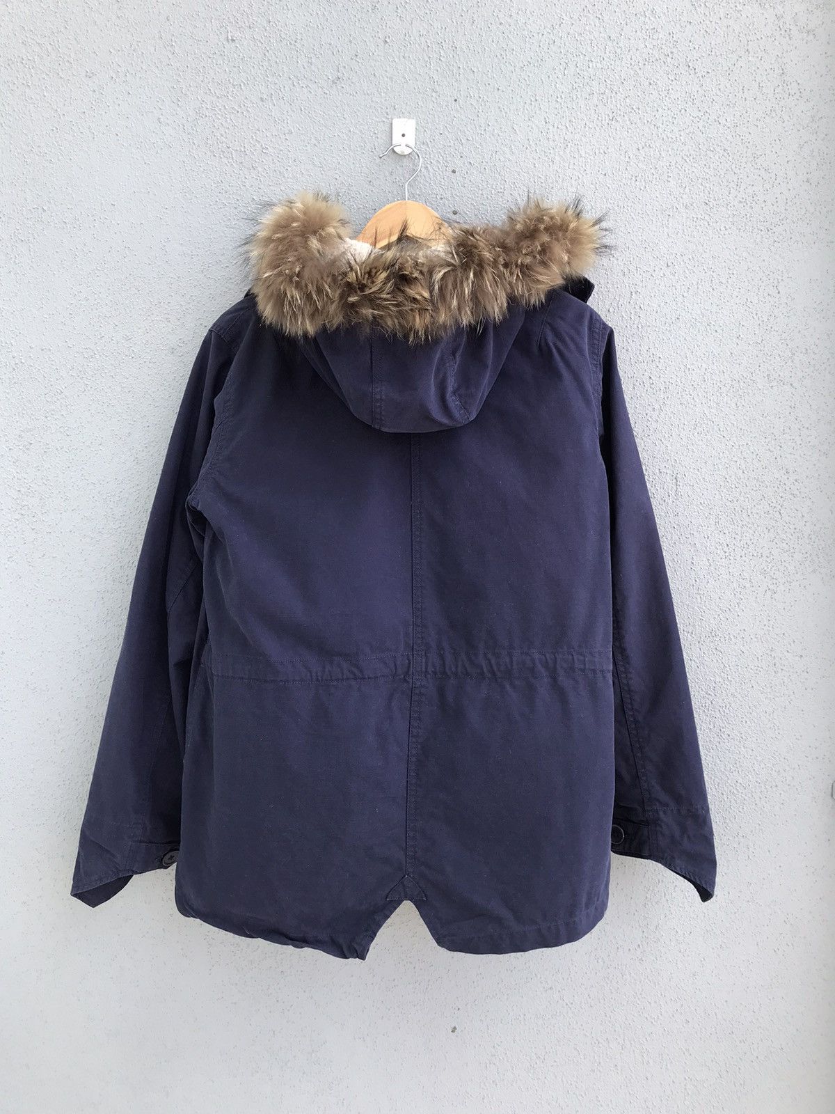 Japanese Brand Urban Research Japan Navy Blue Parka Jacket Fur Hoodie Size US S / EU 44-46 / 1 - 2 Thumbnail
