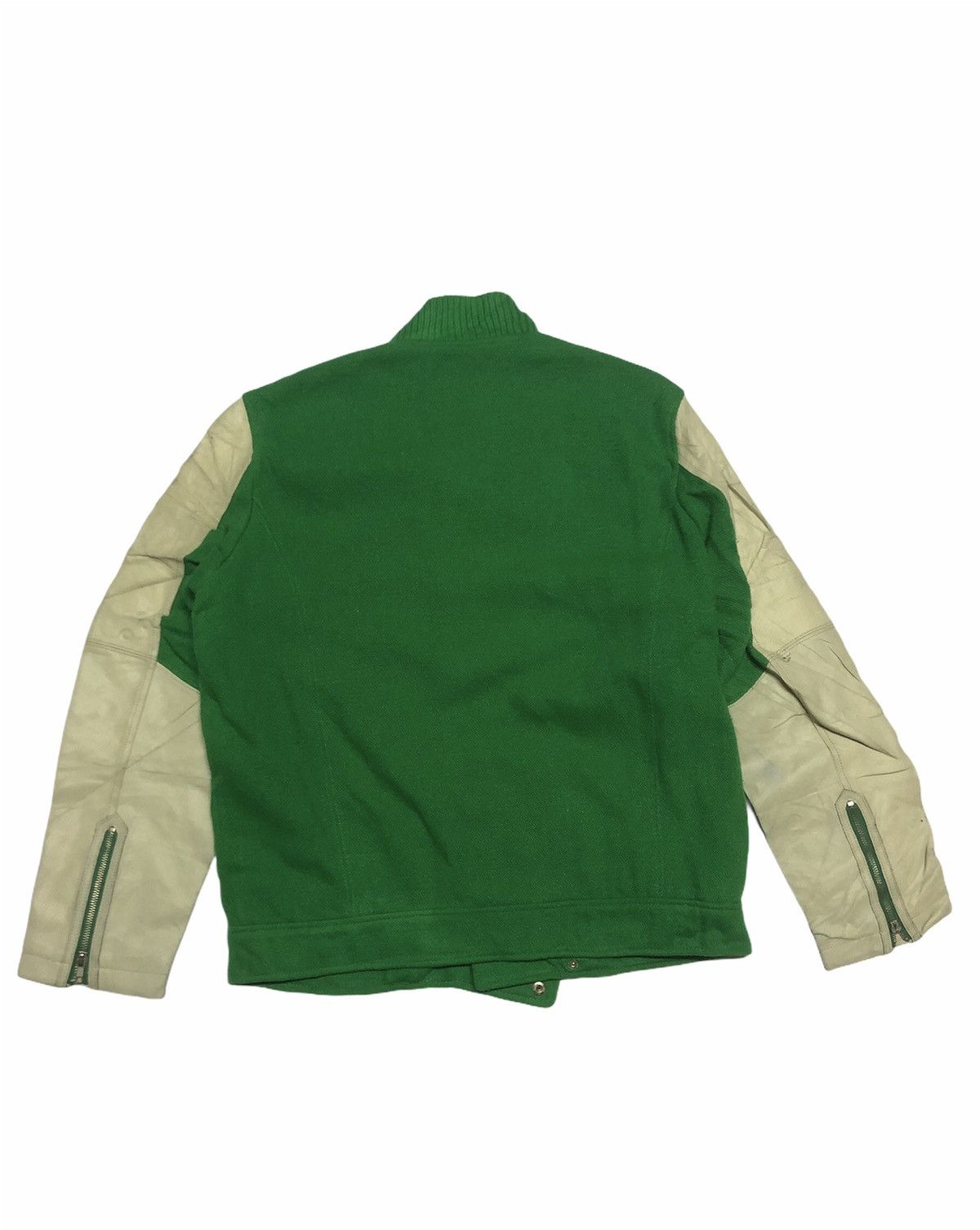 Vintage Vintage WINGS 1980 Varsity Leather Jacket Delong USA Size US L / EU 52-54 / 3 - 3 Thumbnail
