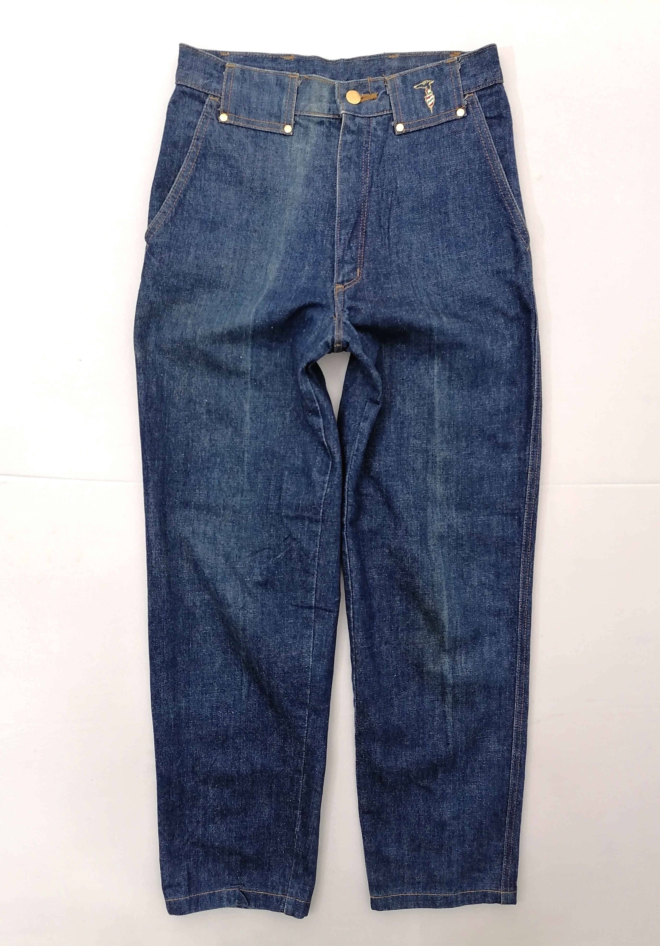 Trussardi × Vintage Trussardi Embroidered Denim Jeans Size US 30 / EU 46 - 1 Thumbnail