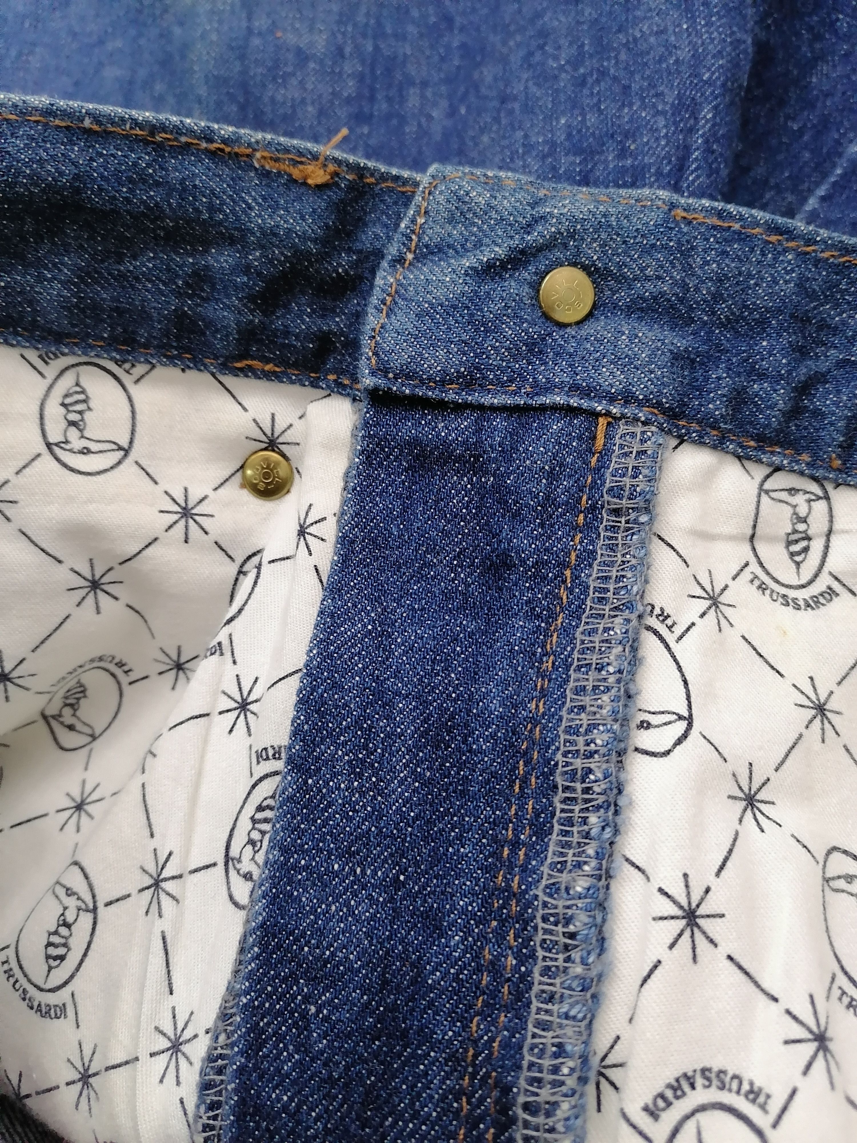 Trussardi × Vintage Trussardi Embroidered Denim Jeans Size US 30 / EU 46 - 7 Thumbnail
