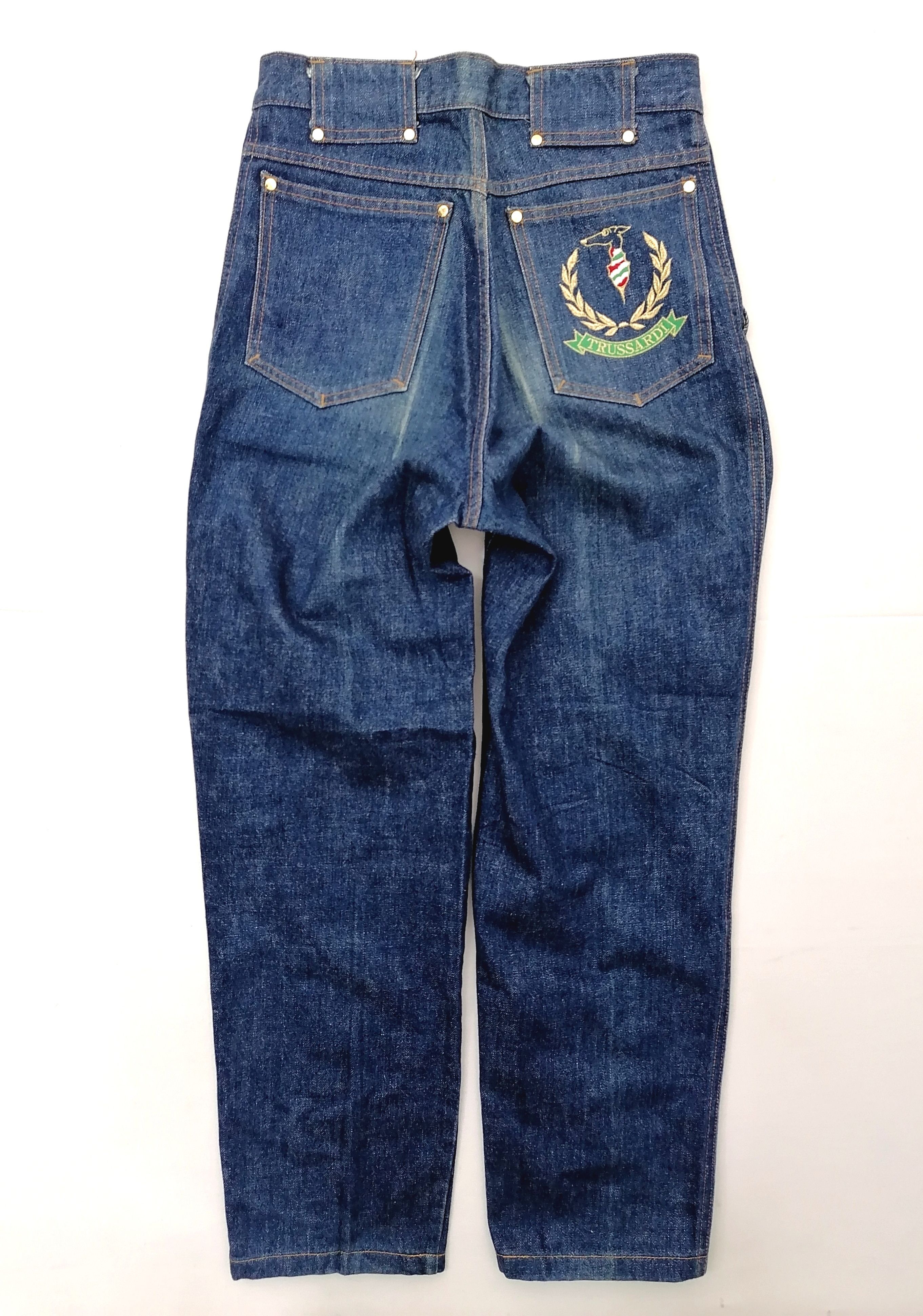 Trussardi × Vintage Trussardi Embroidered Denim Jeans Size US 30 / EU 46 - 2 Thumbnail