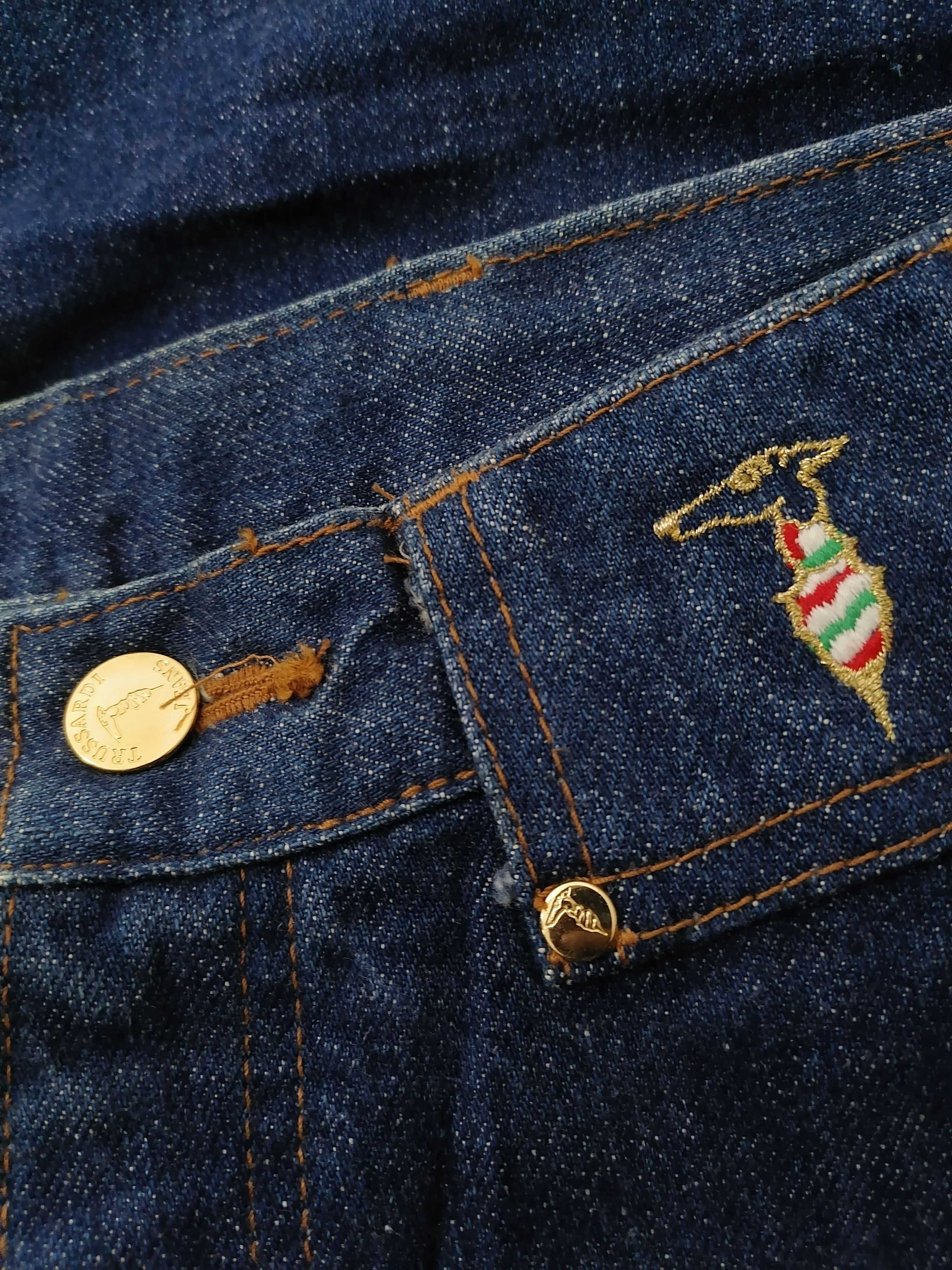 Trussardi × Vintage Trussardi Embroidered Denim Jeans Size US 30 / EU 46 - 6 Thumbnail