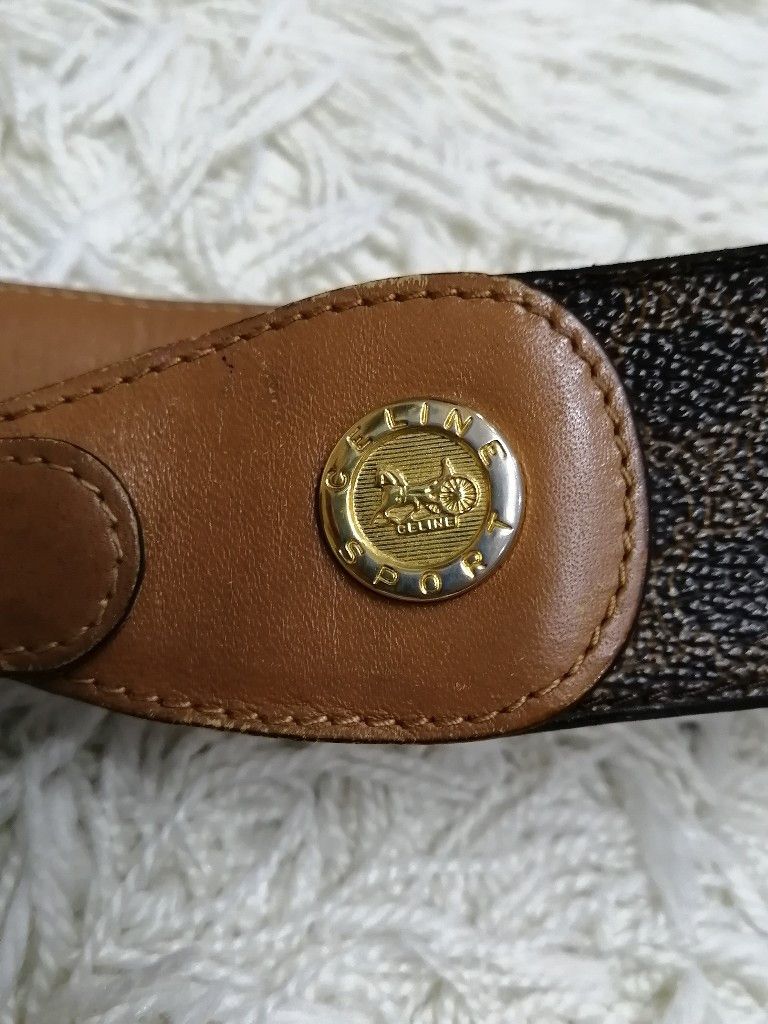 Celine × Vintage Vintage Celine Monogram Leather Belt Made in Italy Size ONE SIZE - 4 Thumbnail