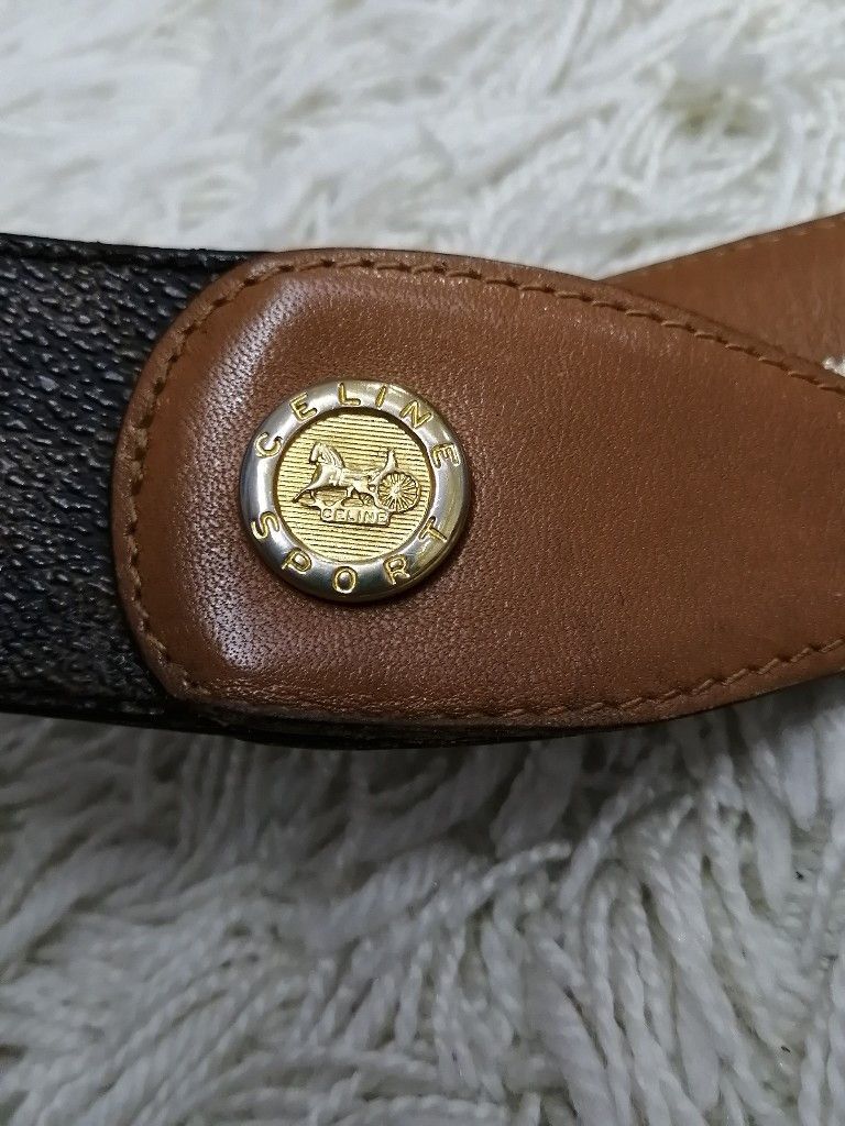 Celine × Vintage Vintage Celine Monogram Leather Belt Made in Italy Size ONE SIZE - 5 Thumbnail