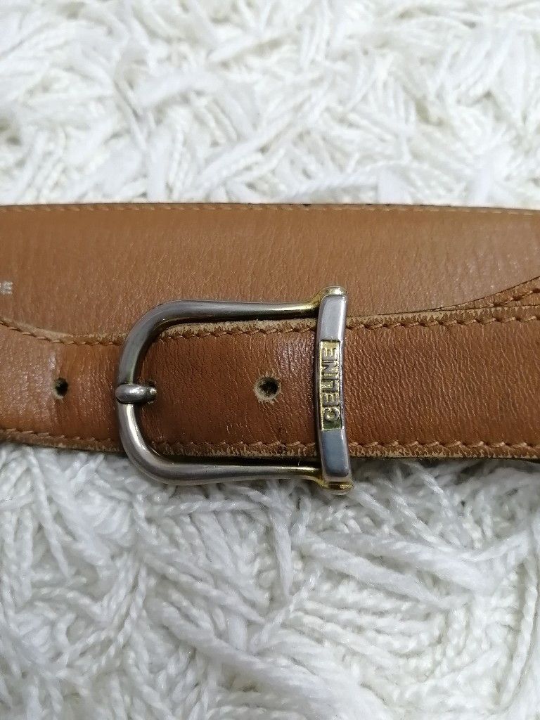 Celine × Vintage Vintage Celine Monogram Leather Belt Made in Italy Size ONE SIZE - 6 Thumbnail
