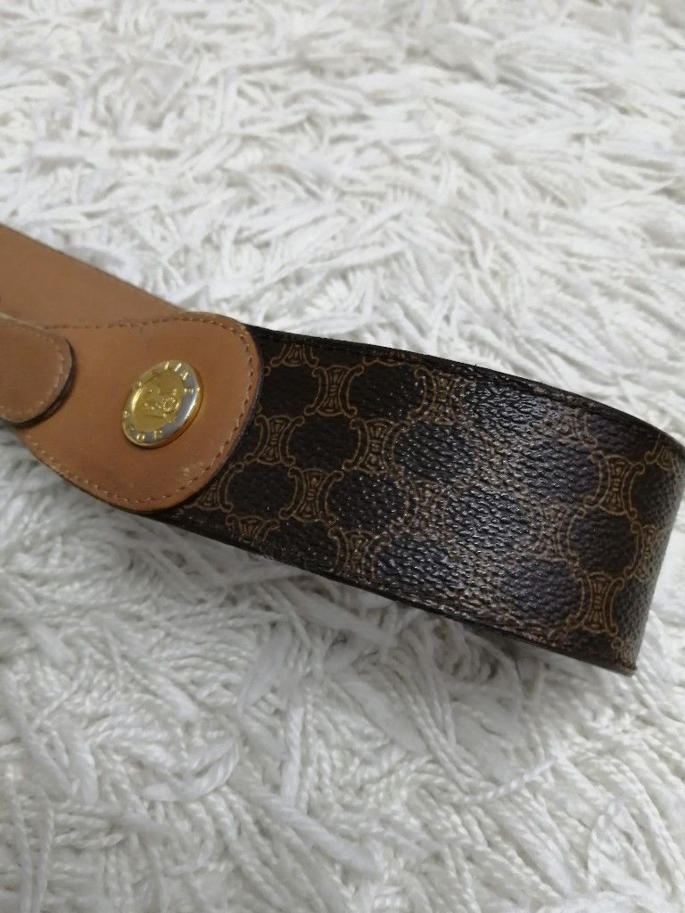 Celine × Vintage Vintage Celine Monogram Leather Belt Made in Italy Size ONE SIZE - 7 Thumbnail