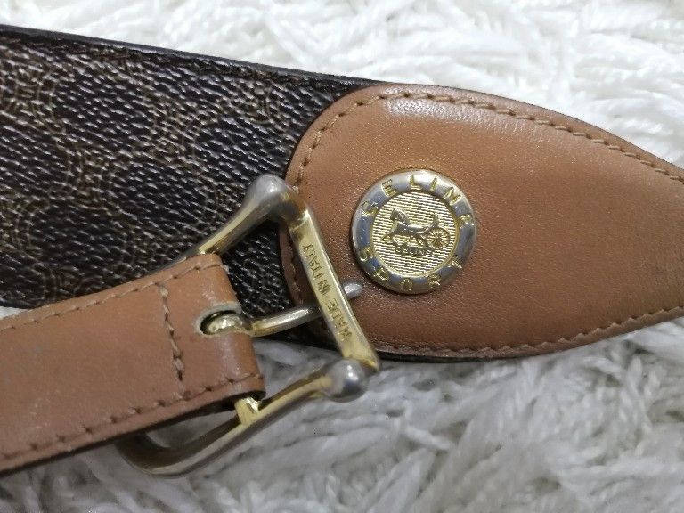 Celine × Vintage Vintage Celine Monogram Leather Belt Made in Italy Size ONE SIZE - 11 Thumbnail