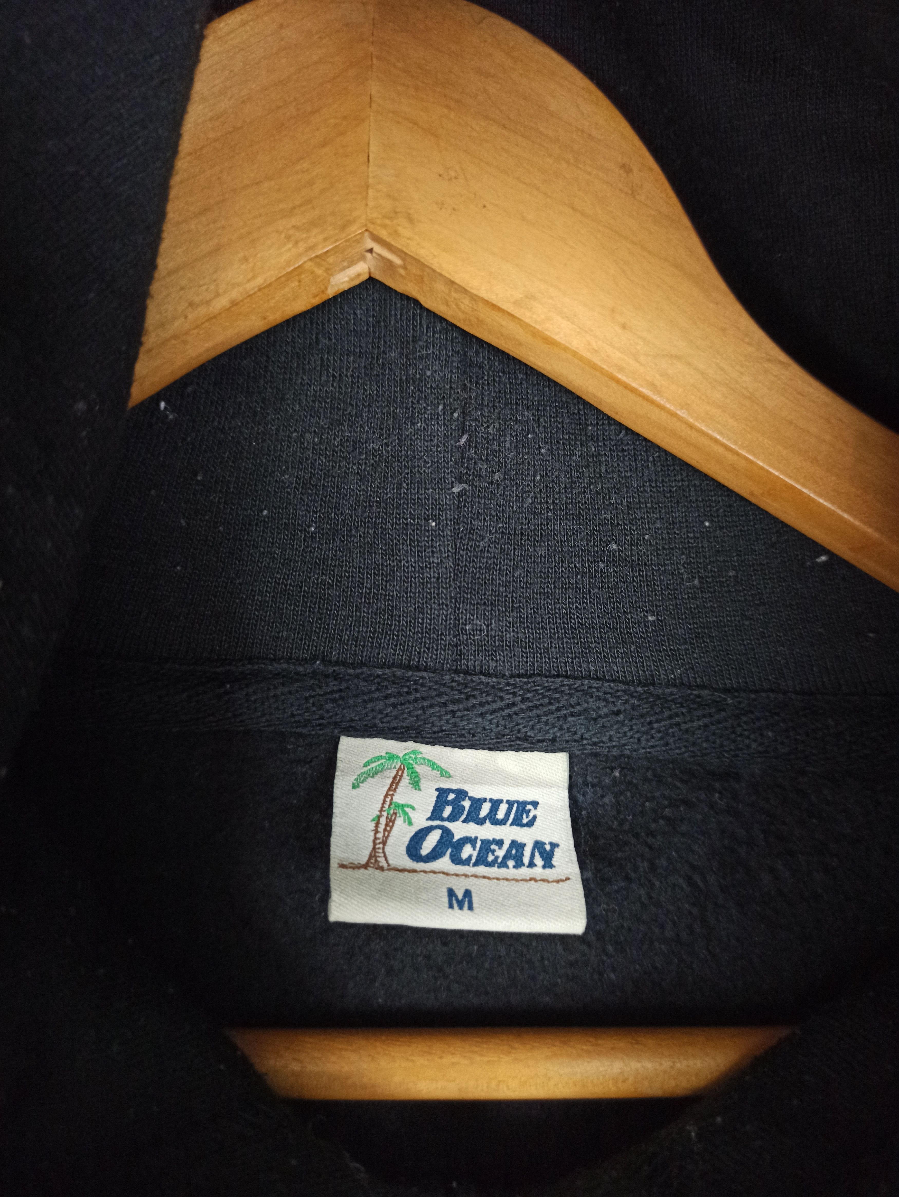Vintage Blue Ocean Hoodie Sweatshirt Big Logo Medium Size (c47) Size US M / EU 48-50 / 2 - 7 Thumbnail