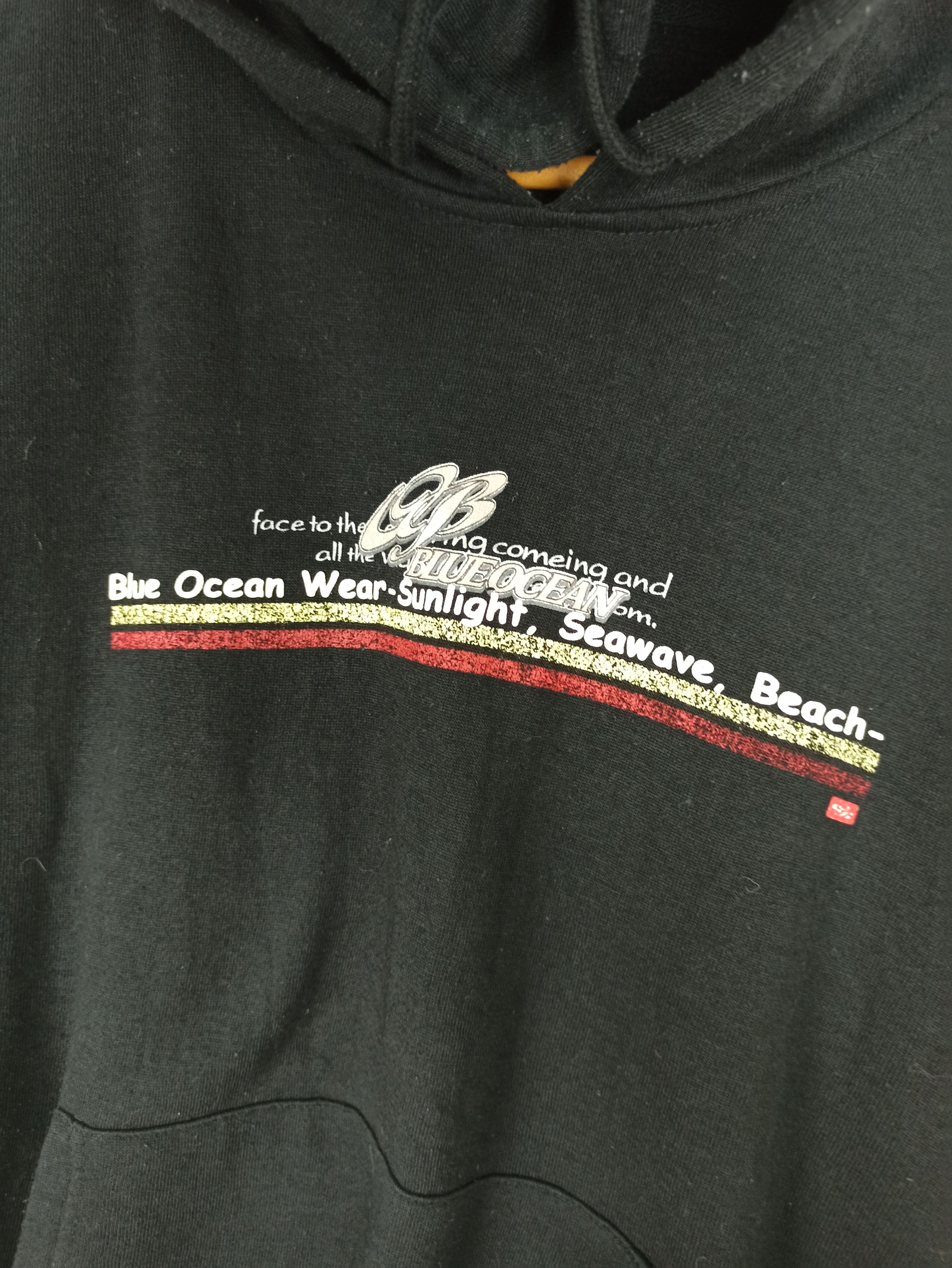 Vintage Blue Ocean Hoodie Sweatshirt Big Logo Medium Size (c47) Size US M / EU 48-50 / 2 - 5 Thumbnail
