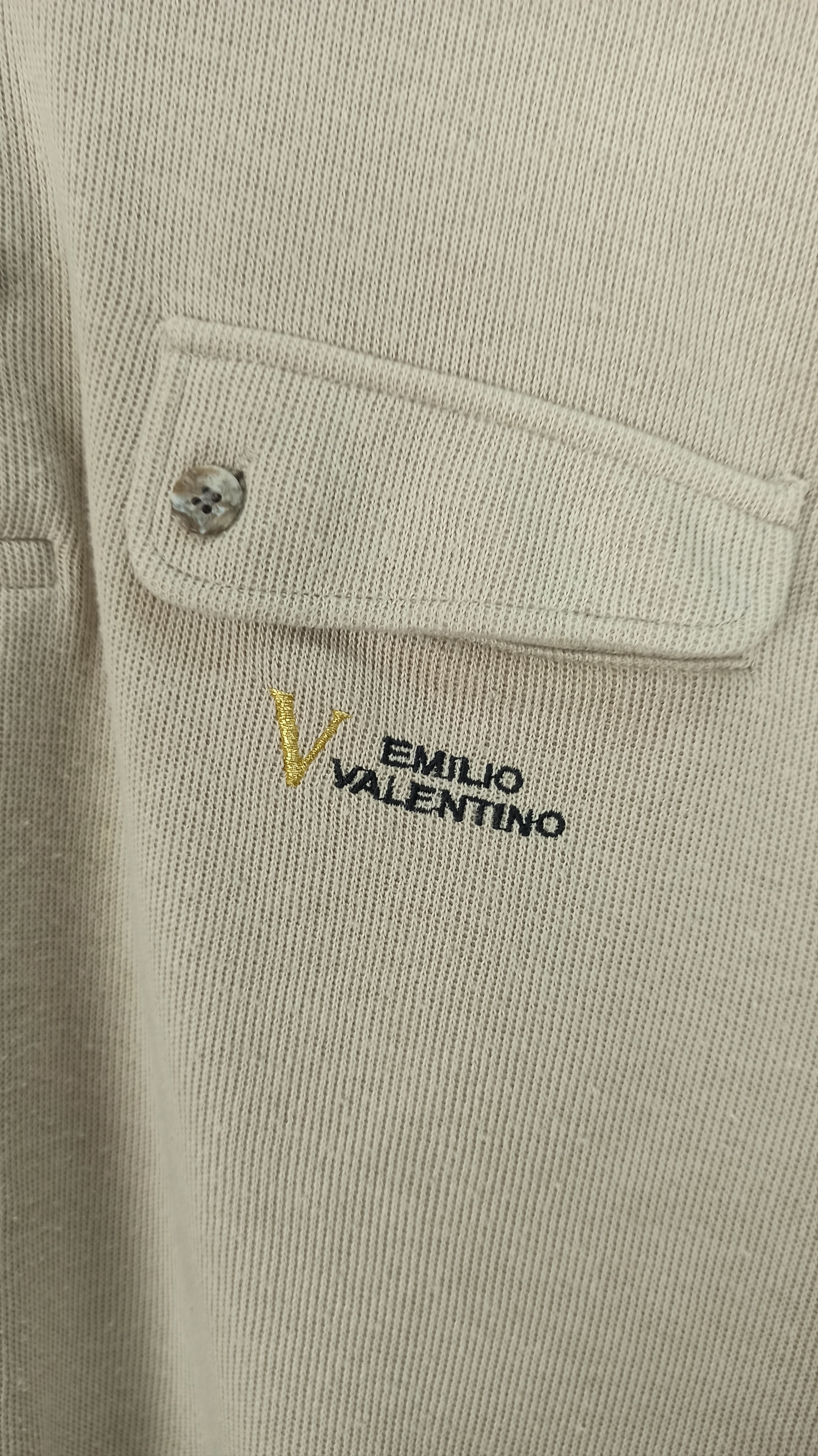 Valentino Rare🔥 Emilio Valentino Italy ups button Embroidered Logo Size US M / EU 48-50 / 2 - 3 Thumbnail