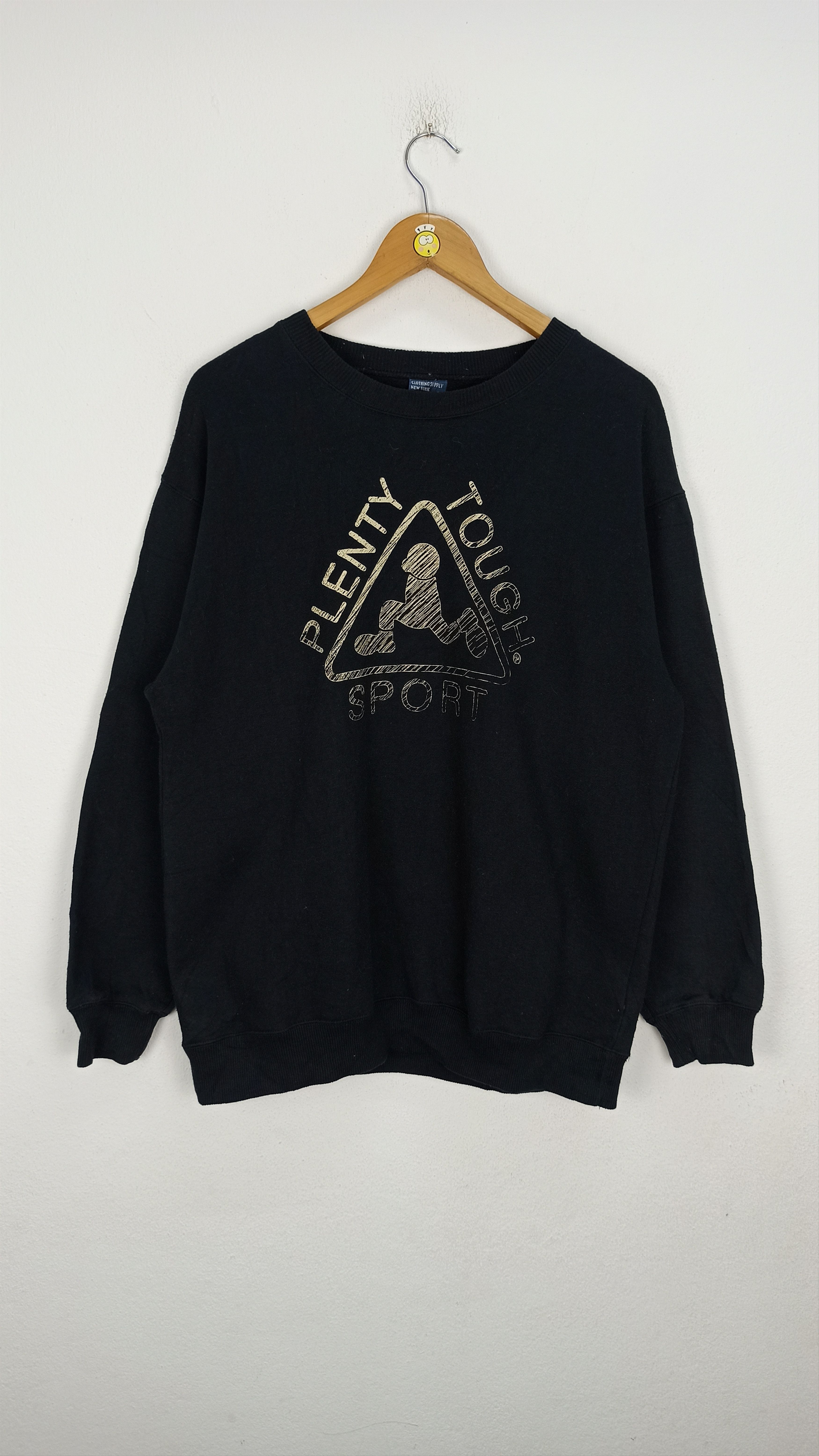 Vintage Plenty tough sports big logo pullover sweatshirt Size US L / EU 52-54 / 3 - 1 Thumbnail