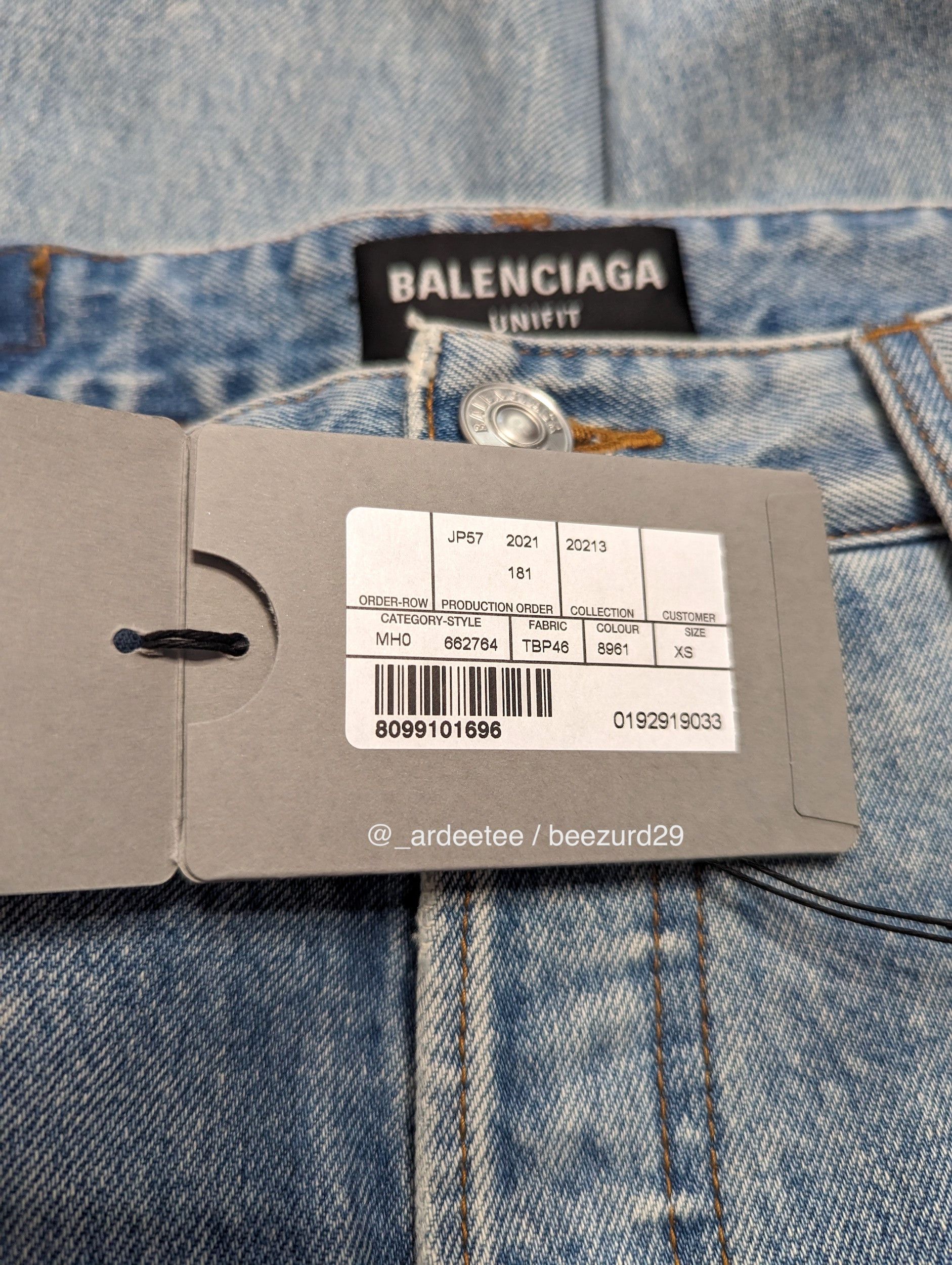 Balenciaga *NEW* SLASHED DENIM/TRACK PANTS HYBRID FW21 Size US 30 / EU 46 - 12 Thumbnail