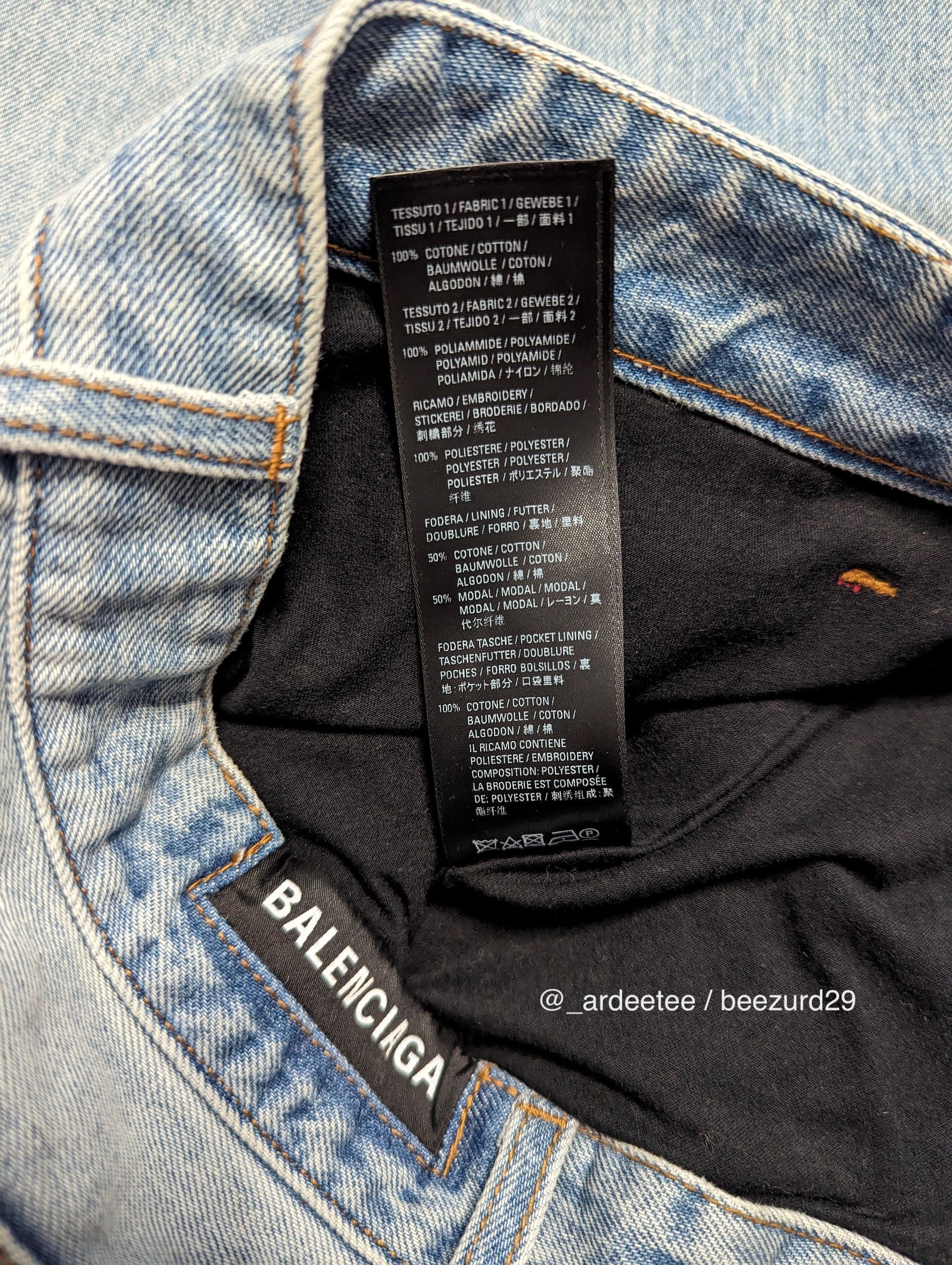 Balenciaga *NEW* SLASHED DENIM/TRACK PANTS HYBRID FW21 Size US 30 / EU 46 - 14 Thumbnail
