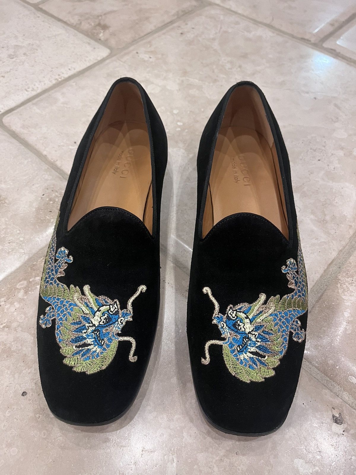 Gucci cheap dragon loafers