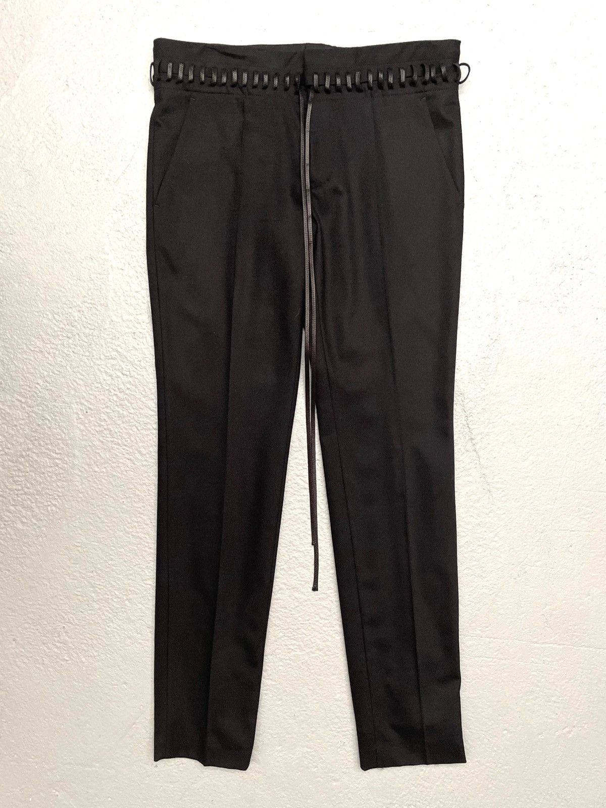 Haider Ackermann FW16 Black Laced Trousers Size US 32 / EU 48 - 1 Thumbnail
