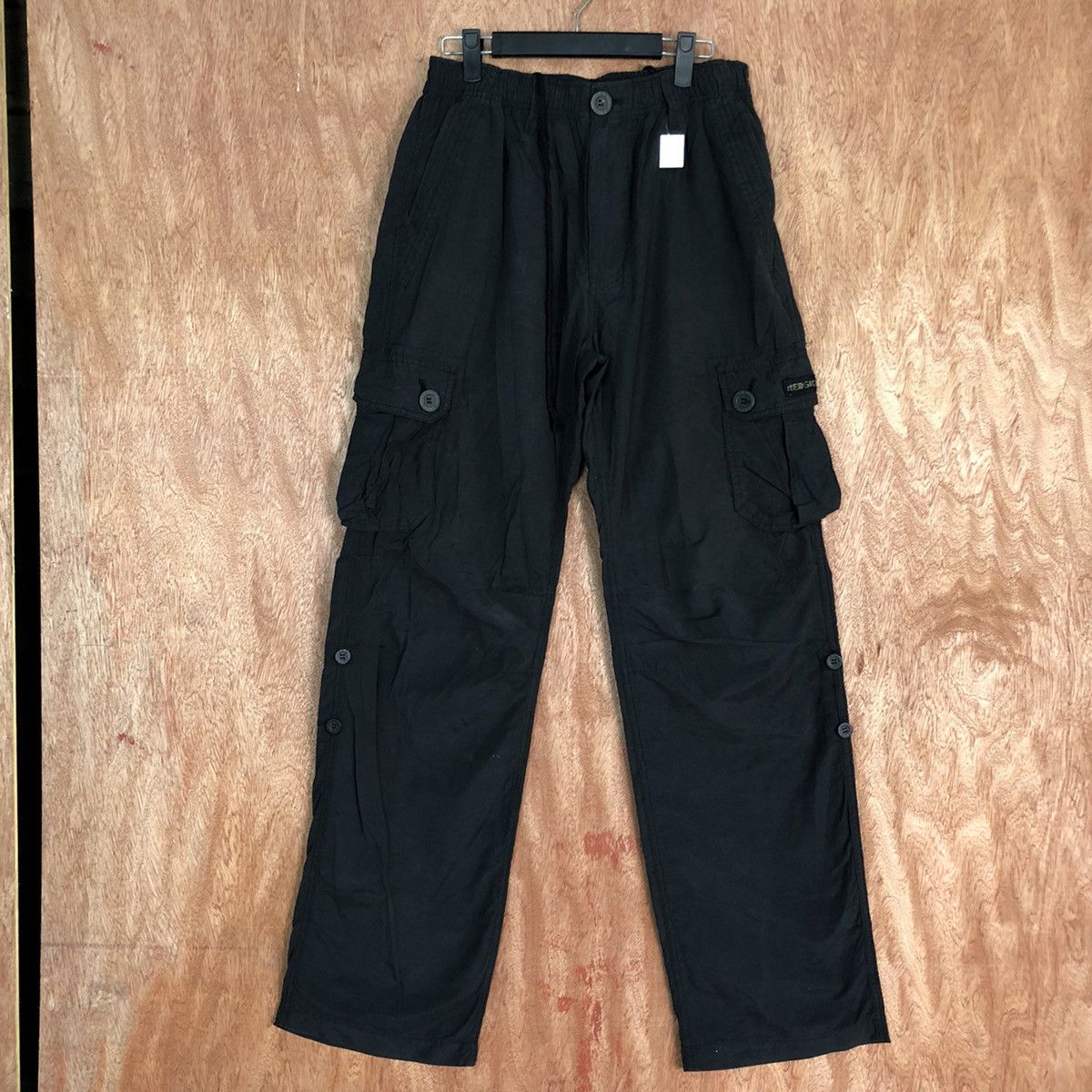 Japanese Brand DL RedSkin Black Multipocket Cargo Pants #1925 Size US 32 / EU 48 - 1 Thumbnail