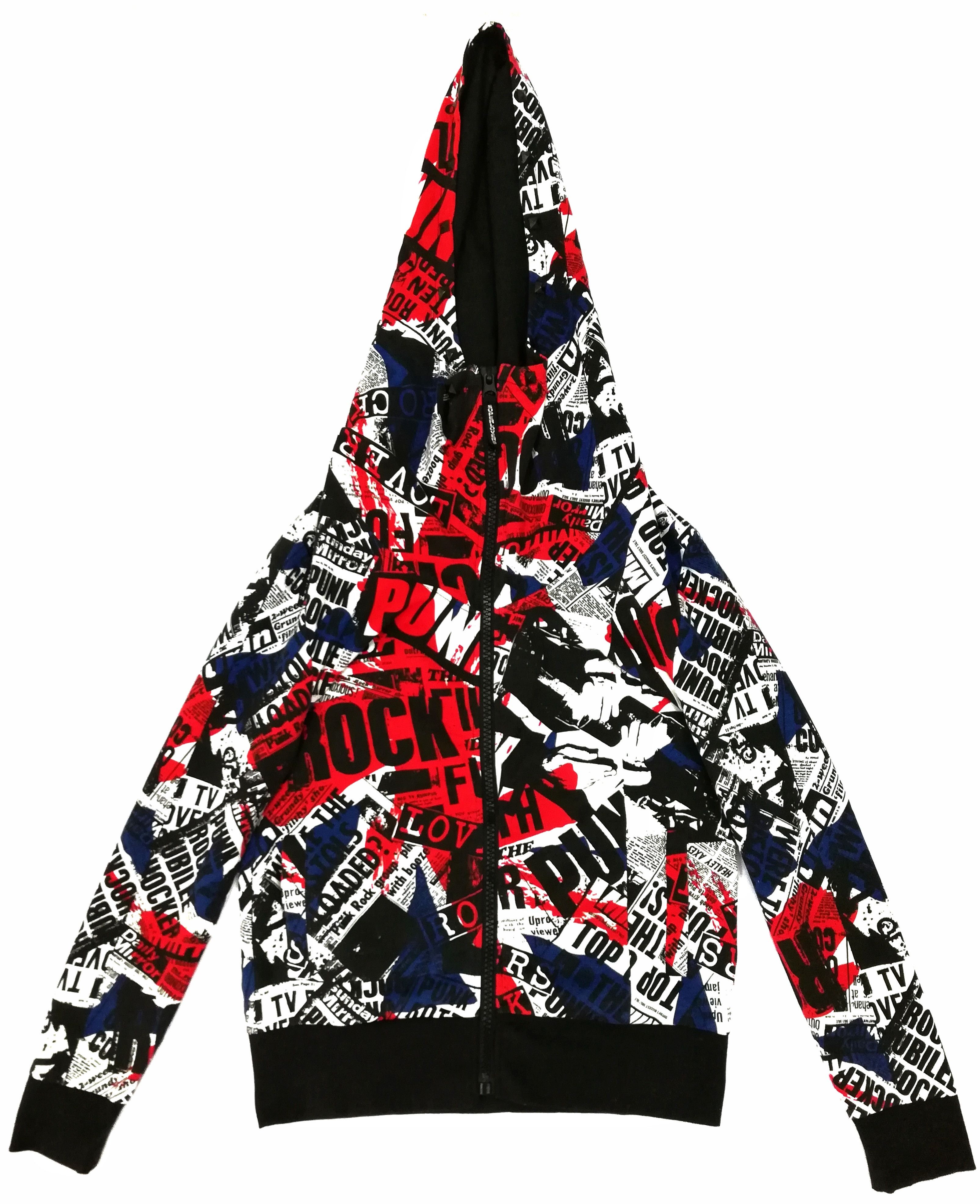 image of Dope Super Lovers Lover's Punk Rock Full Print Hoodie, Men's (Size Small)