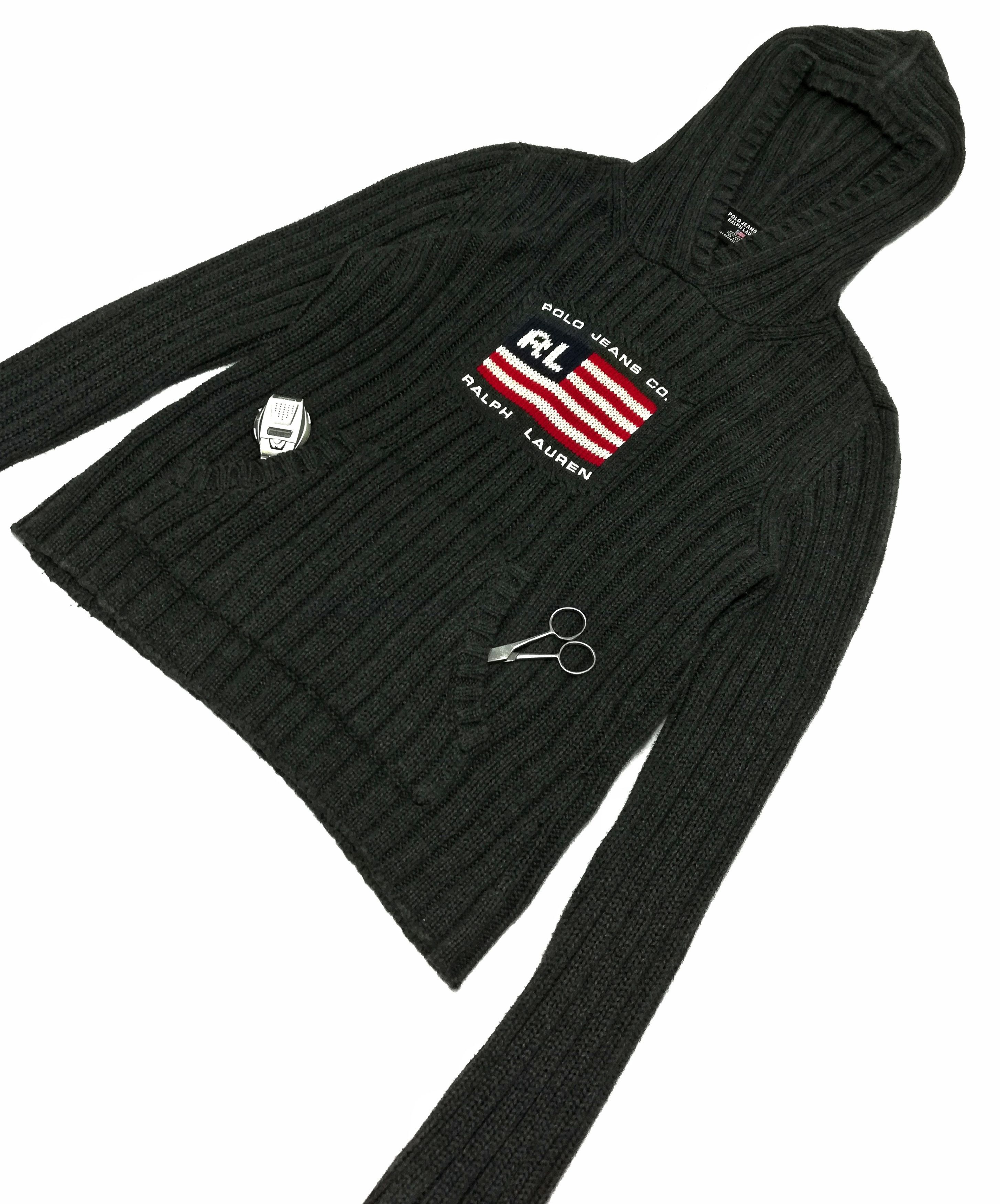 Polo Ralph Lauren × Ralph Lauren 🔥Polo Jeans The Flag RL Big Logo Bendera Knitwear Hoodie Size US S / EU 44-46 / 1 - 4 Thumbnail