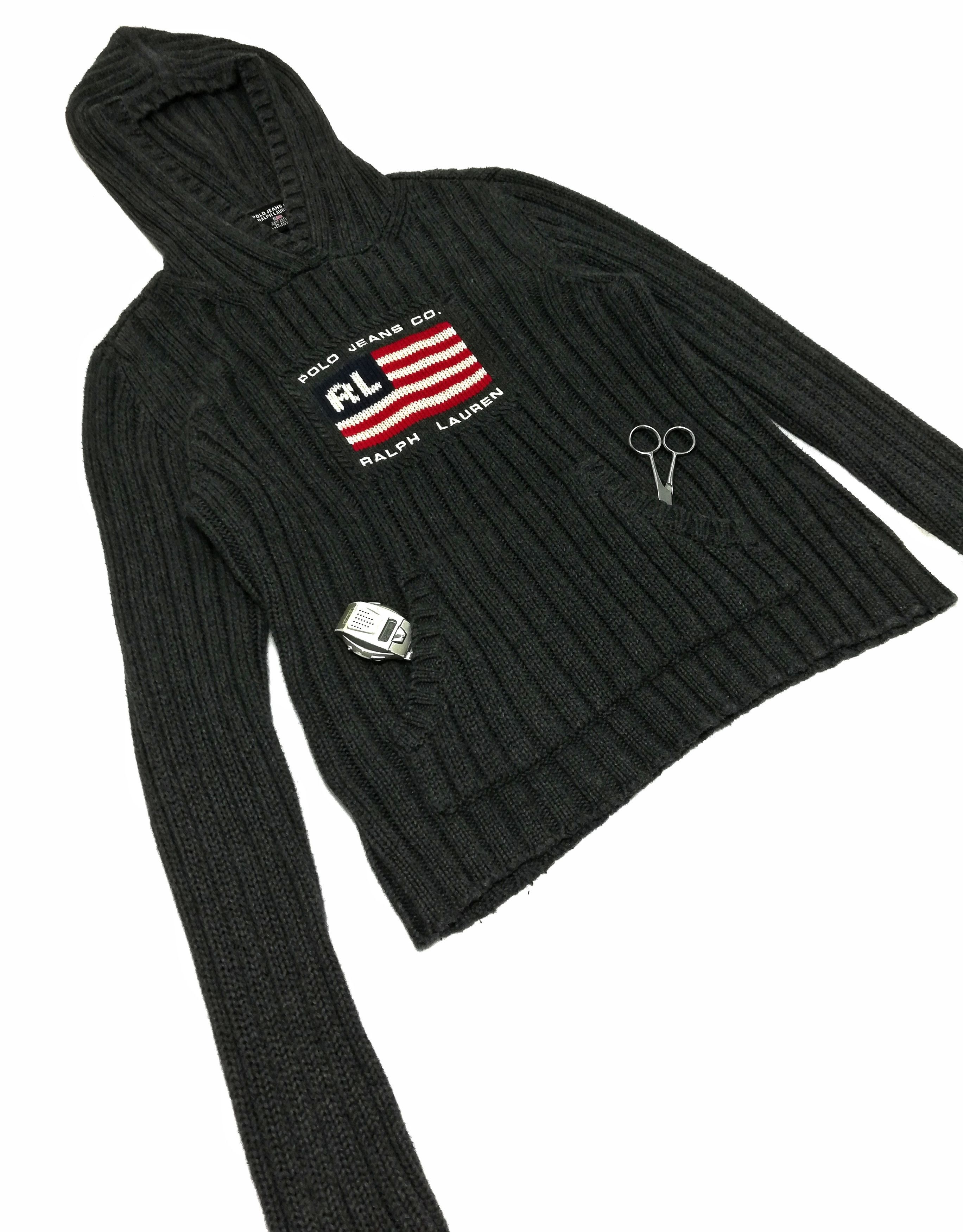 Polo Ralph Lauren × Ralph Lauren 🔥Polo Jeans The Flag RL Big Logo Bendera Knitwear Hoodie Size US S / EU 44-46 / 1 - 3 Thumbnail