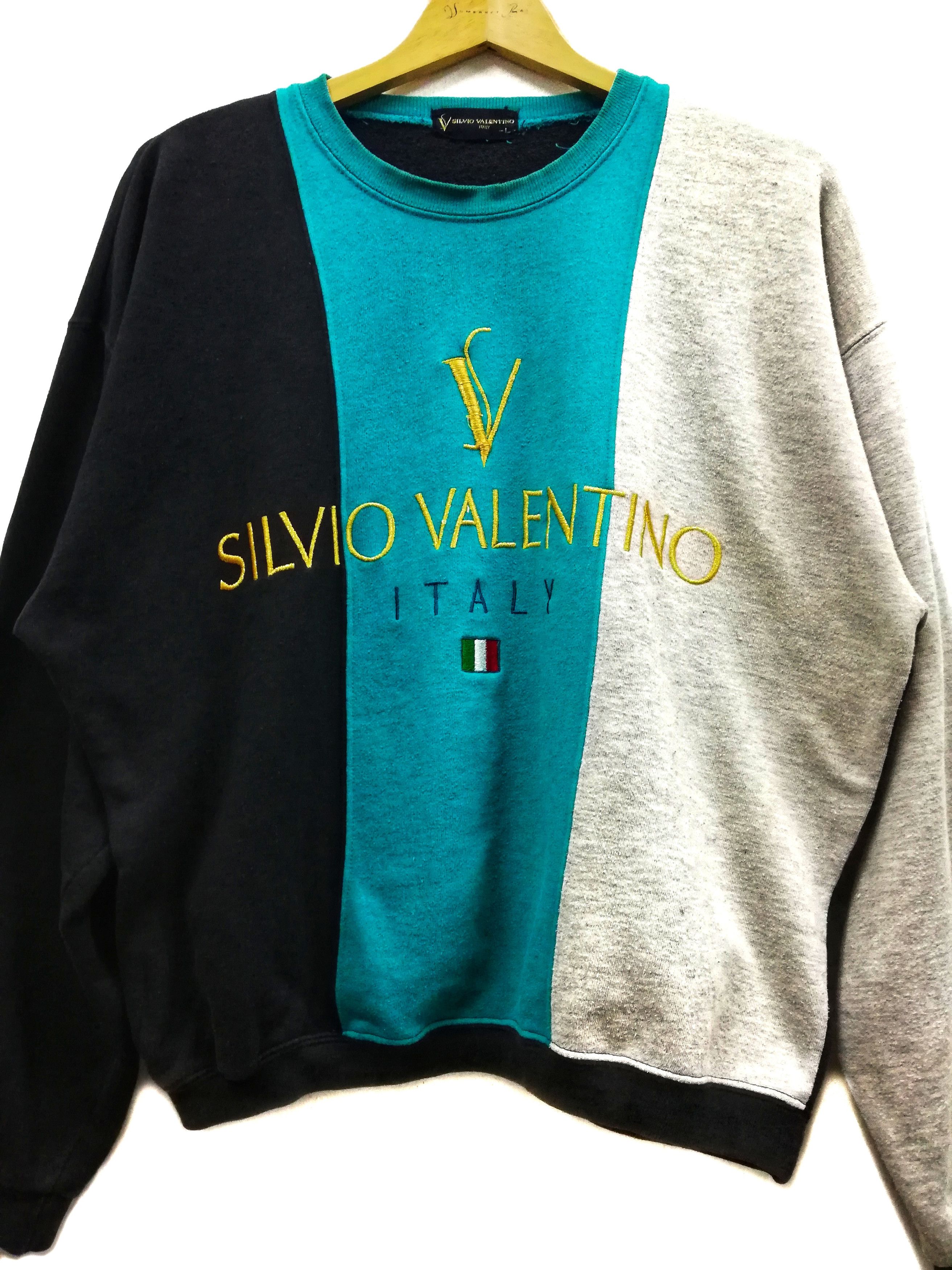 Valentino × Vintage 🔥Silvio Valentino Italy Big Logo Hyperbeast Sweatshirt Size US M / EU 48-50 / 2 - 2 Thumbnail