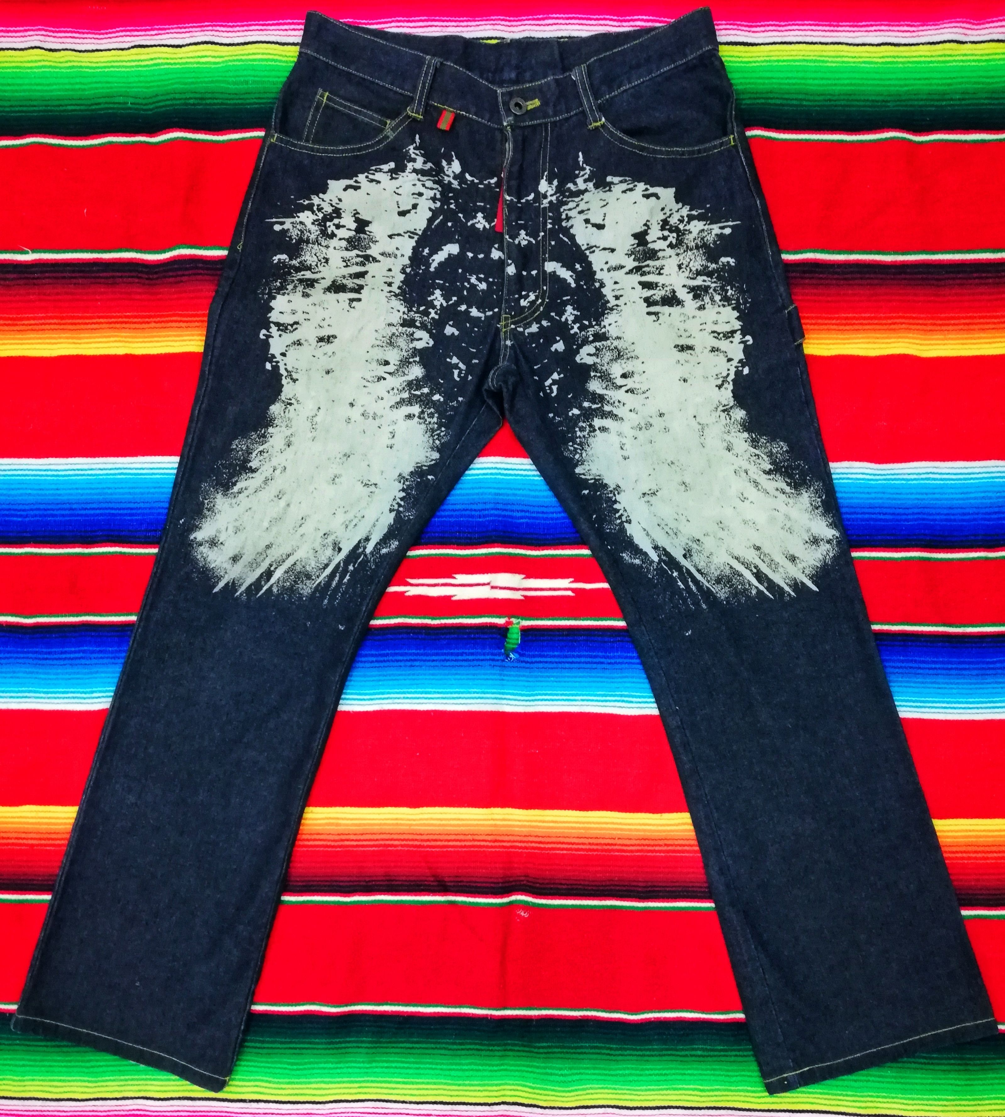 Japanese Brand 🔥291295 Homme Fifth Collection Denim 2000 Painter Jeans Size US 32 / EU 48 - 1 Thumbnail