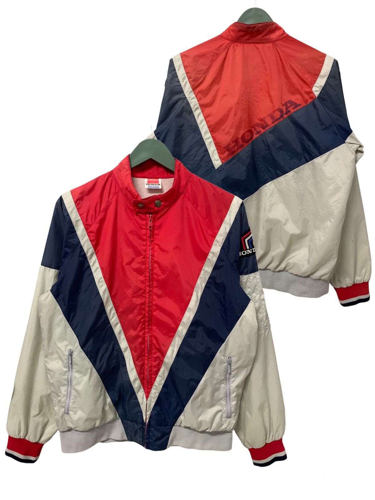 image of VTG 90’S Honda Descente Colorblock Design Windbreaker Jacket, Men's (Size Medium)